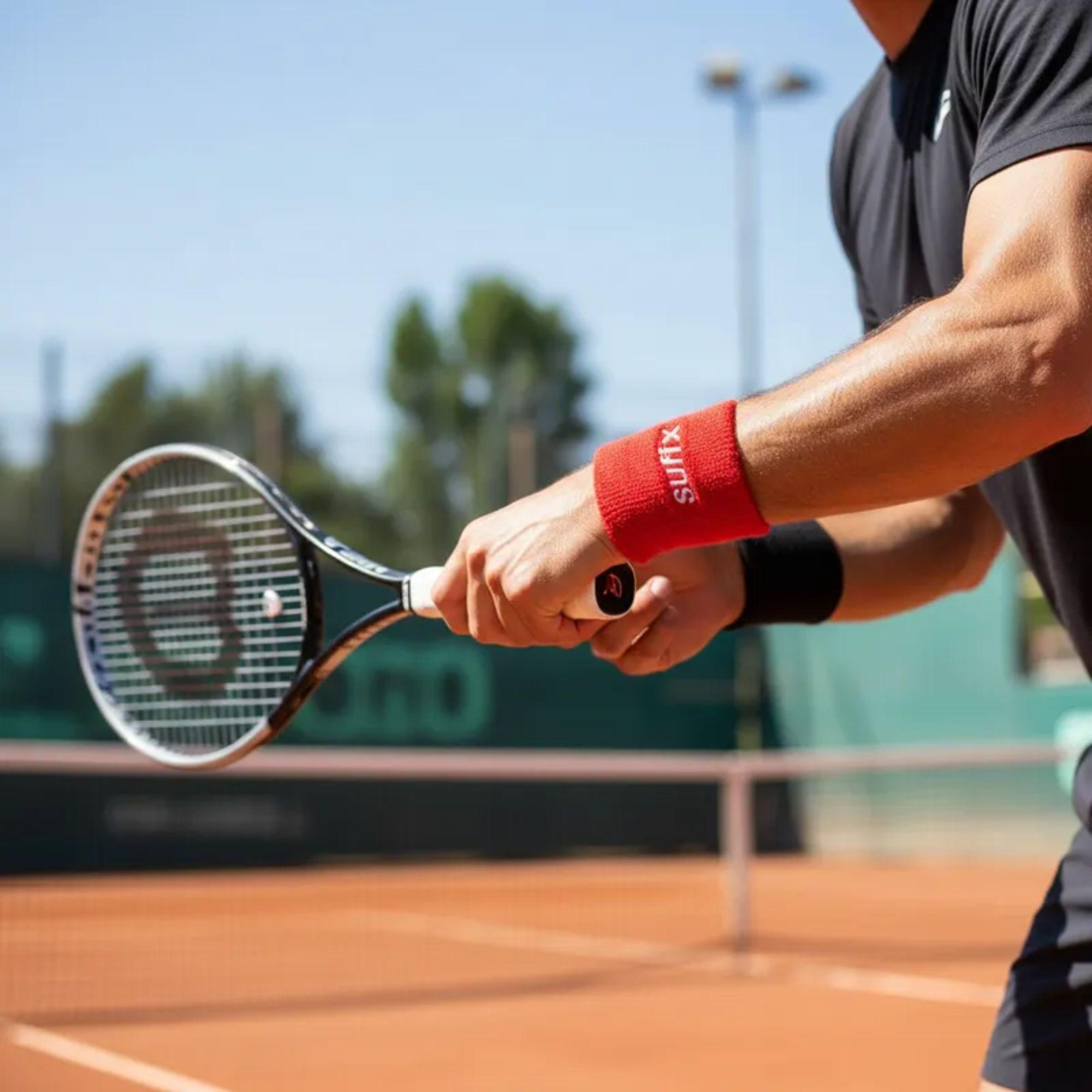 Muñequeras Sufix Algodón Sudor Tenis Pádel Gimnasio Par-3