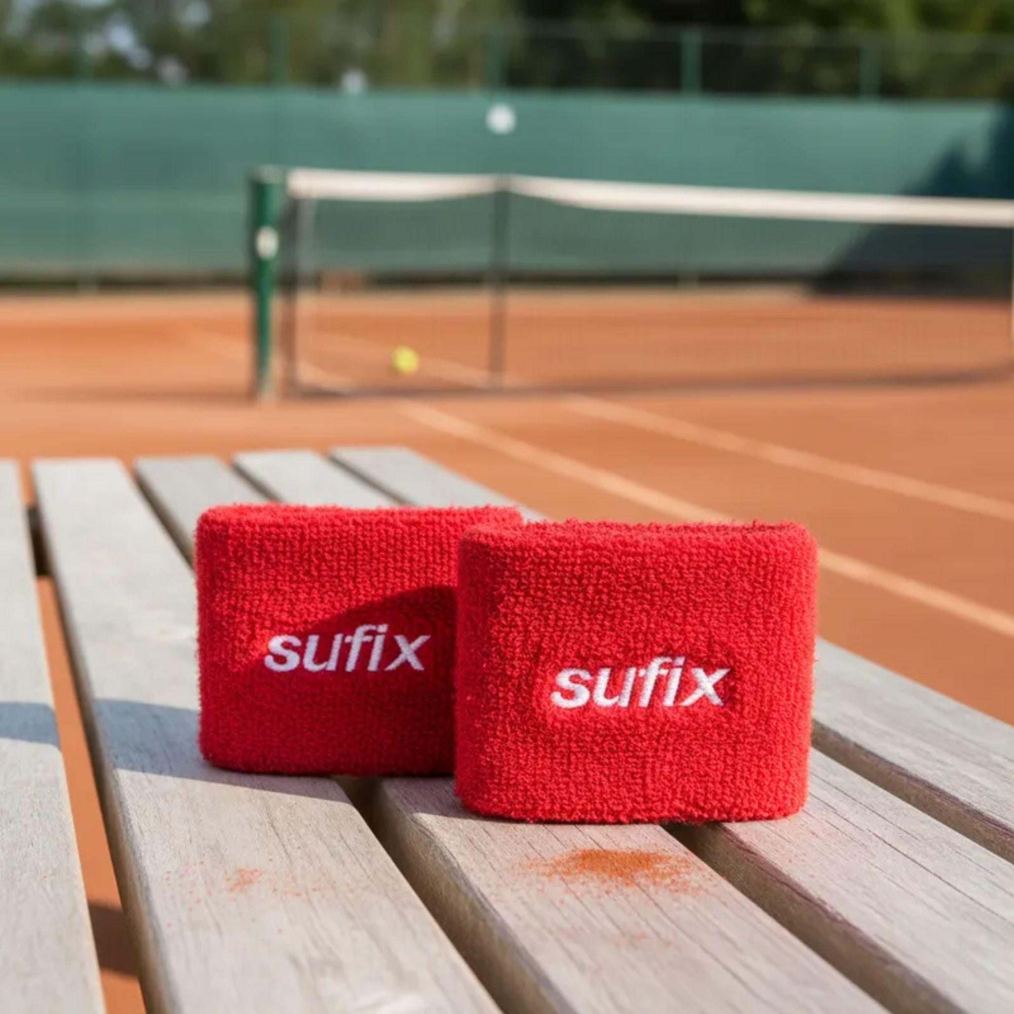 Muñequeras Sufix Algodón Sudor Tenis Pádel Gimnasio Par-4