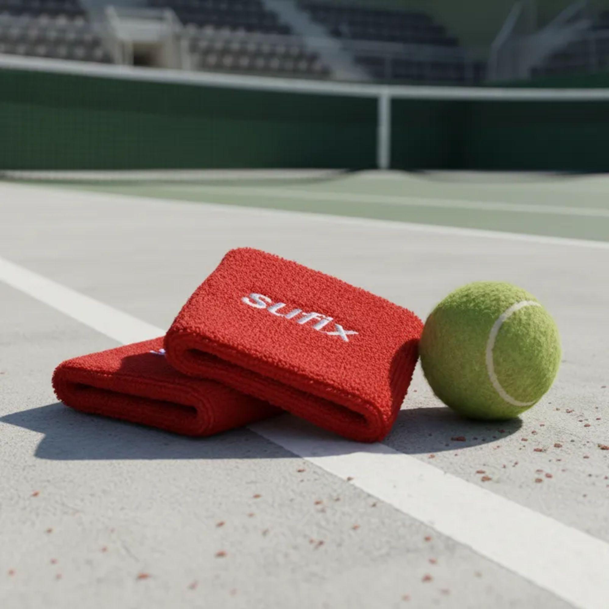 Muñequeras Sufix Algodón Sudor Tenis Pádel Gimnasio Par-6
