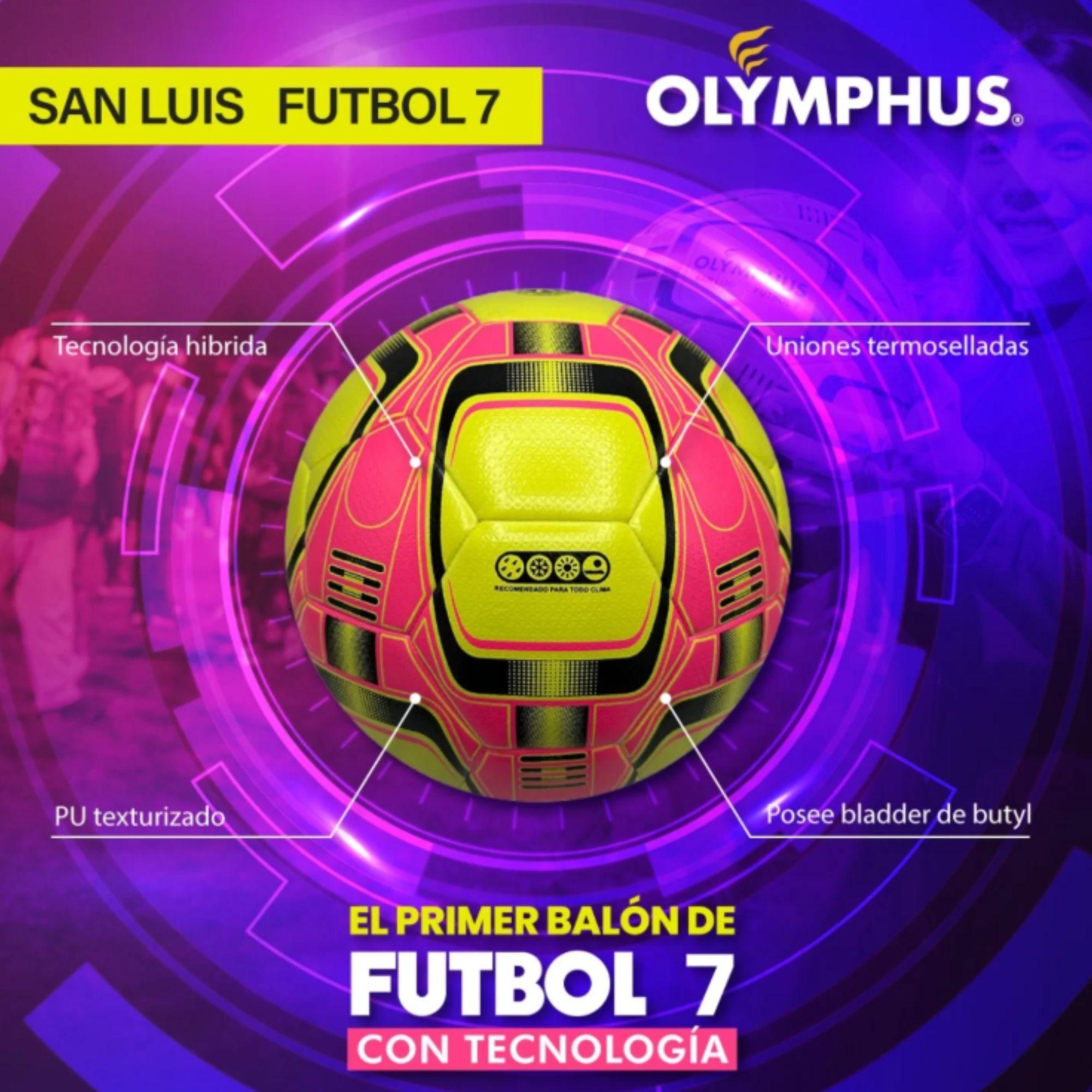 Balon Futbolito Futbol 7 Olymphus San Luis N°5 Bote Medio-9