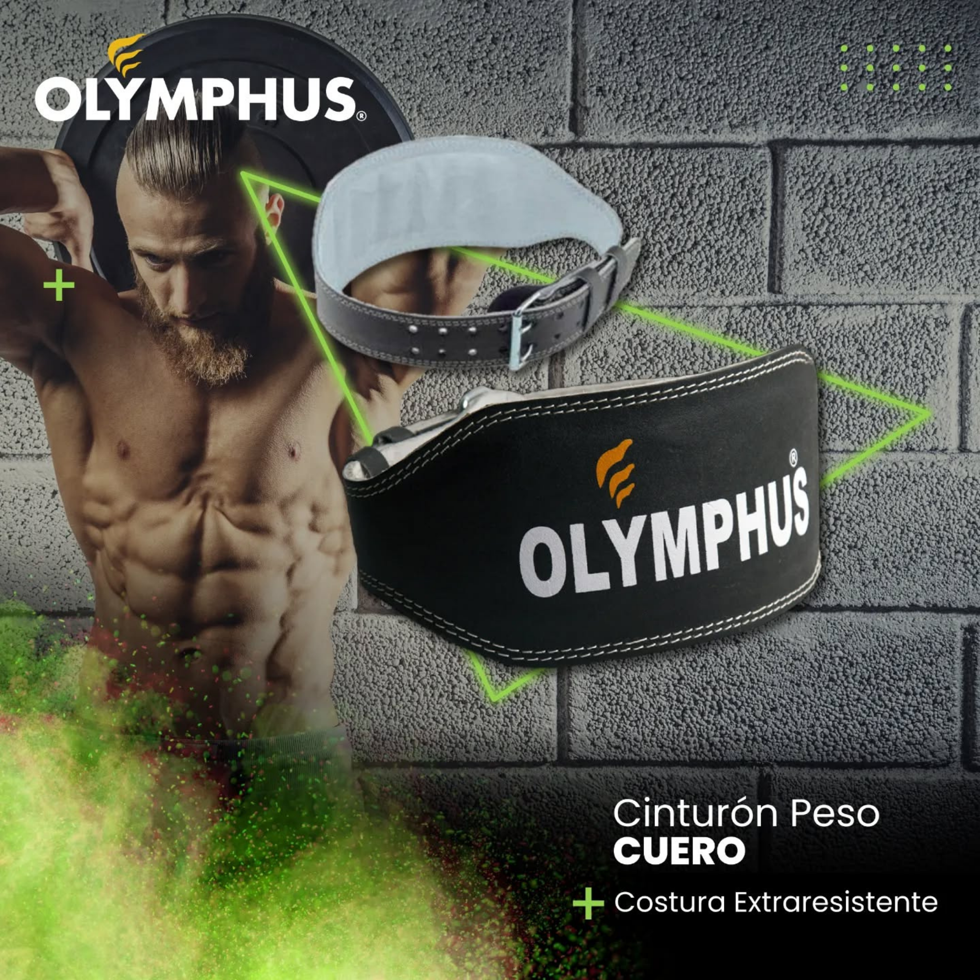 Cinturon Para Levantamiento De Pesas Cuero Para Gym-3