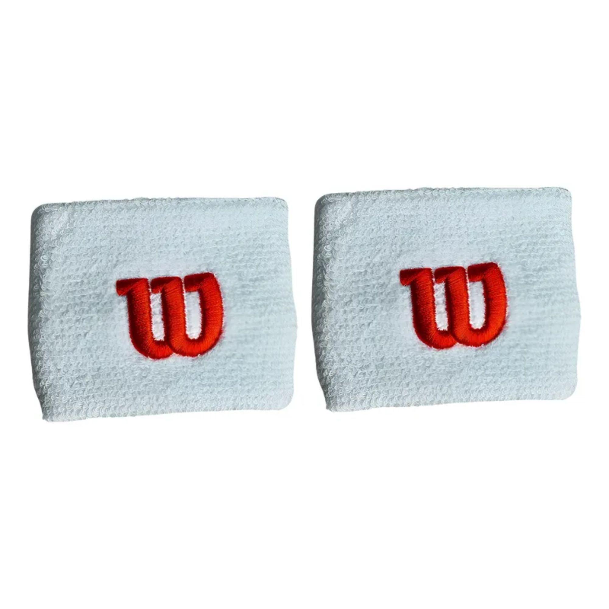 Muñequeras Wilson Tenis Padel Algodon Absorbe Sudor Par-0
