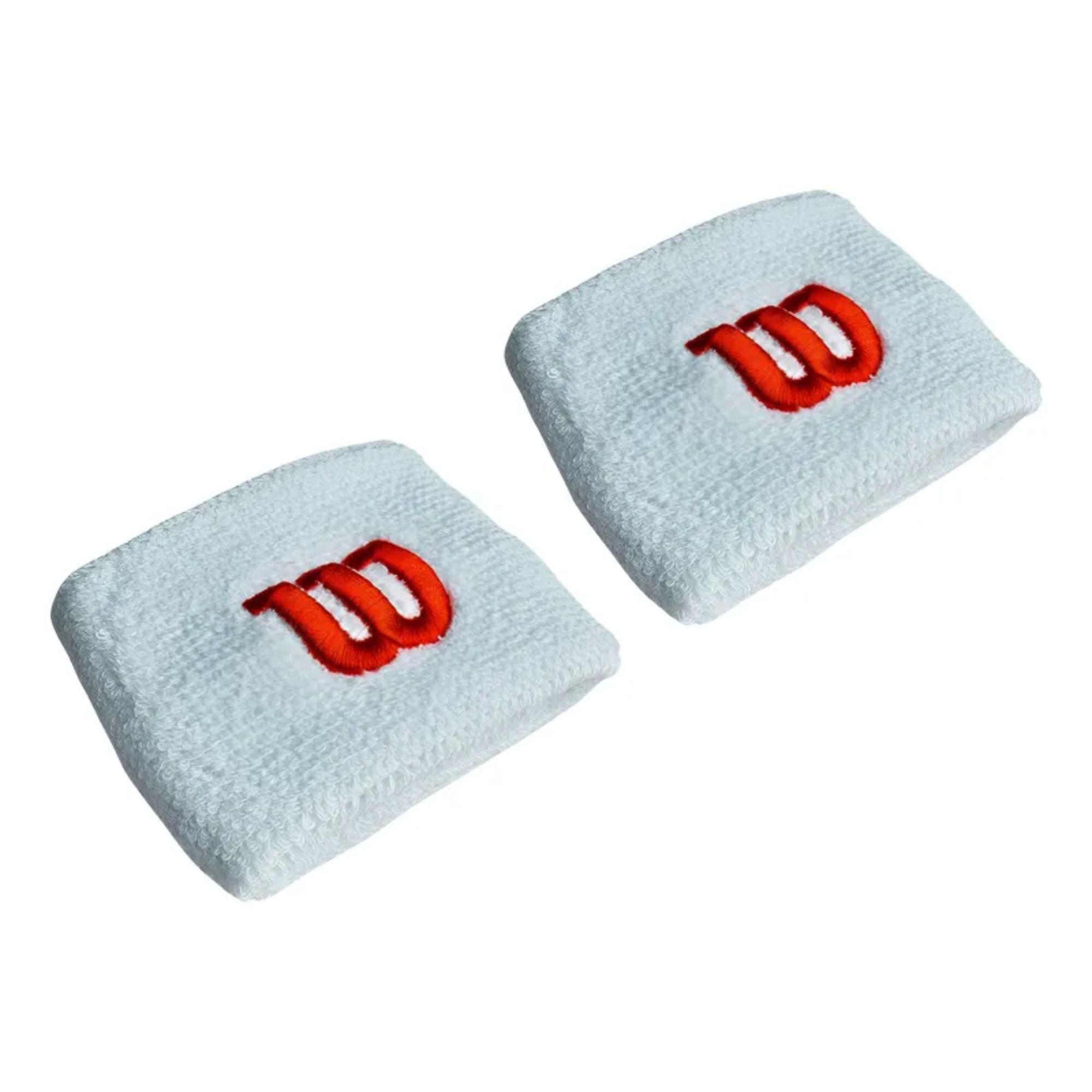 Muñequeras Wilson Tenis Padel Algodon Absorbe Sudor Par-1