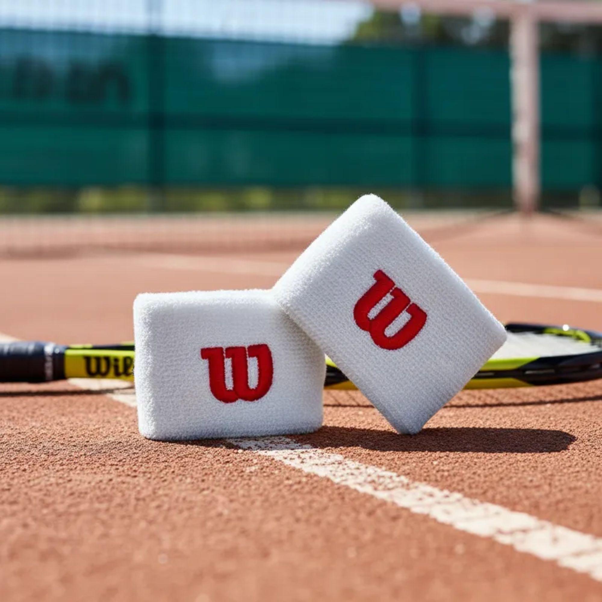 Muñequeras Wilson Tenis Padel Algodon Absorbe Sudor Par-7