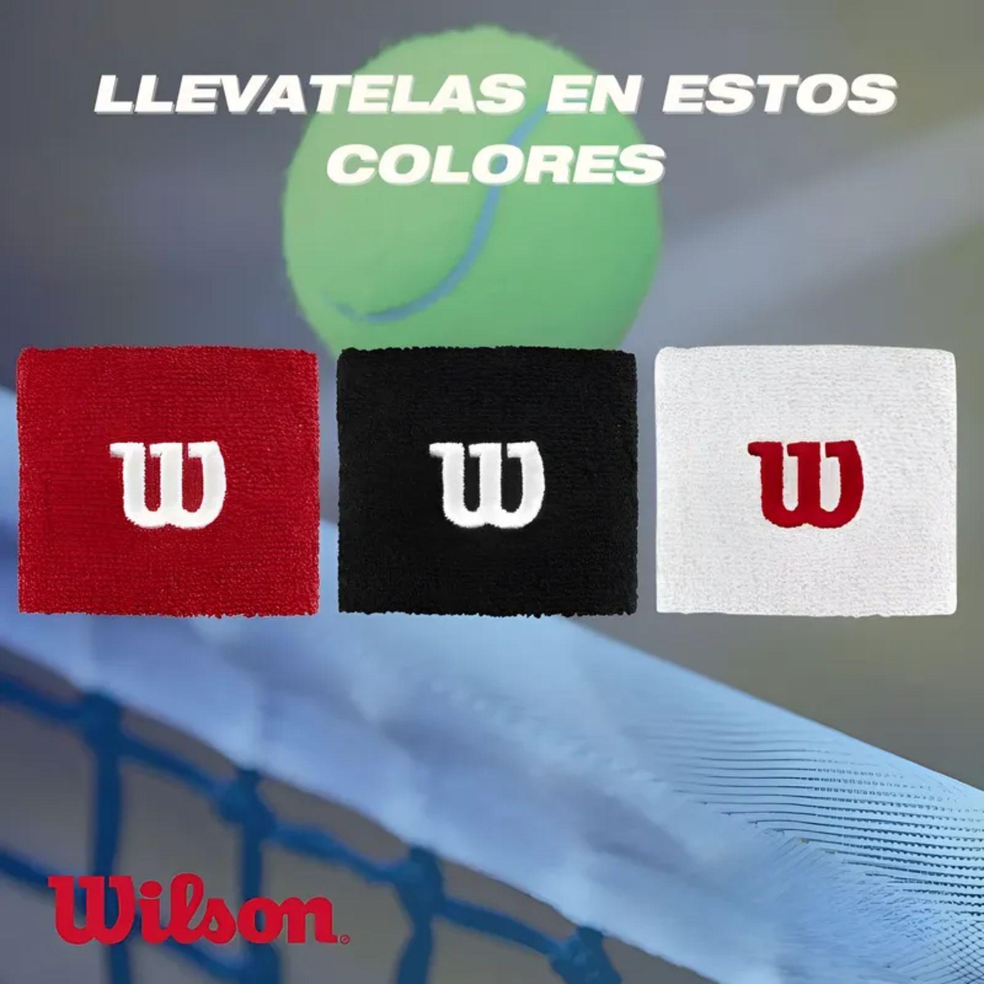 Muñequeras Wilson Tenis Padel Algodon Absorbe Sudor Par-8