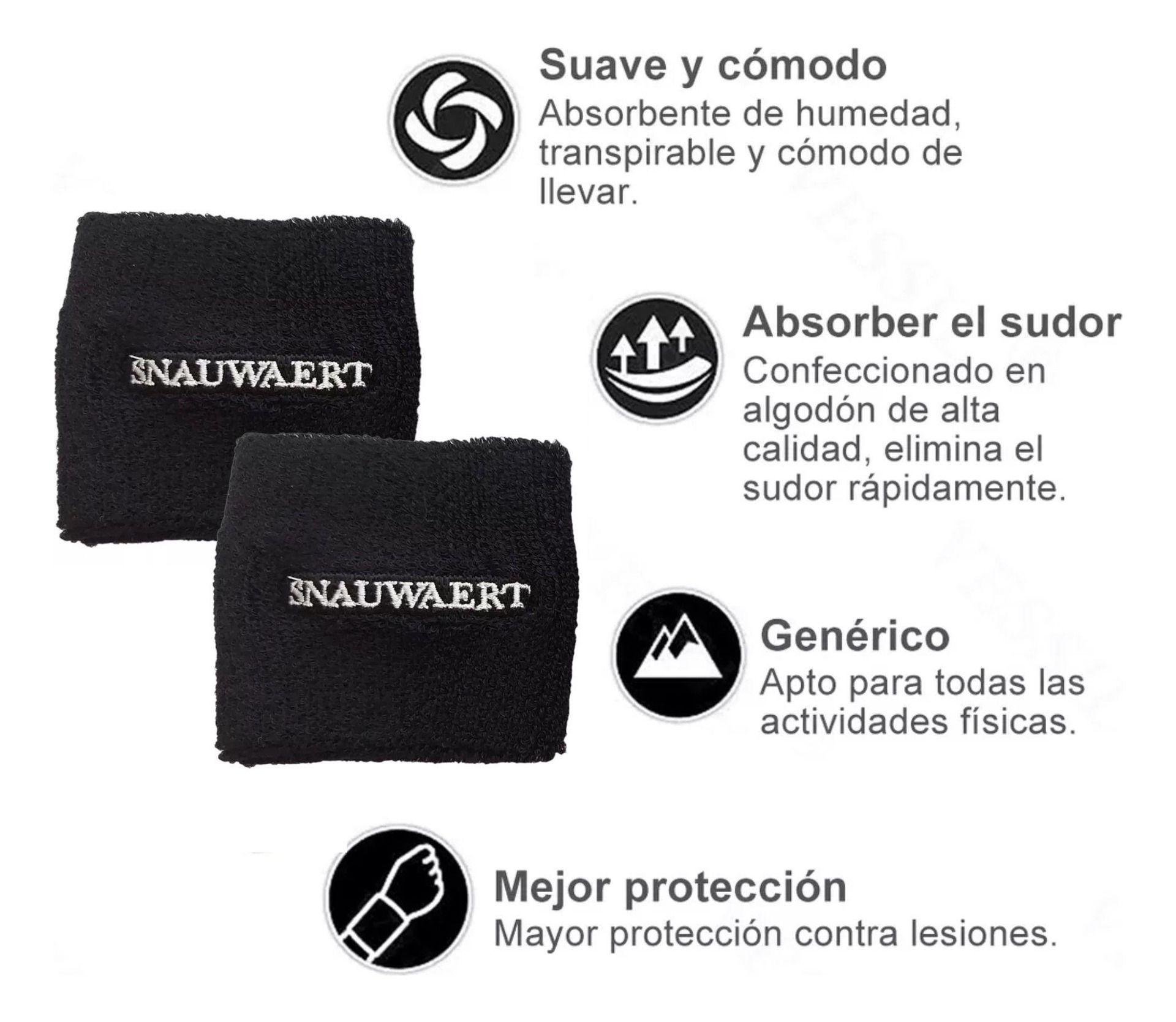 Par Muñequera de Tenis Deportiva Sudor Unisex-3