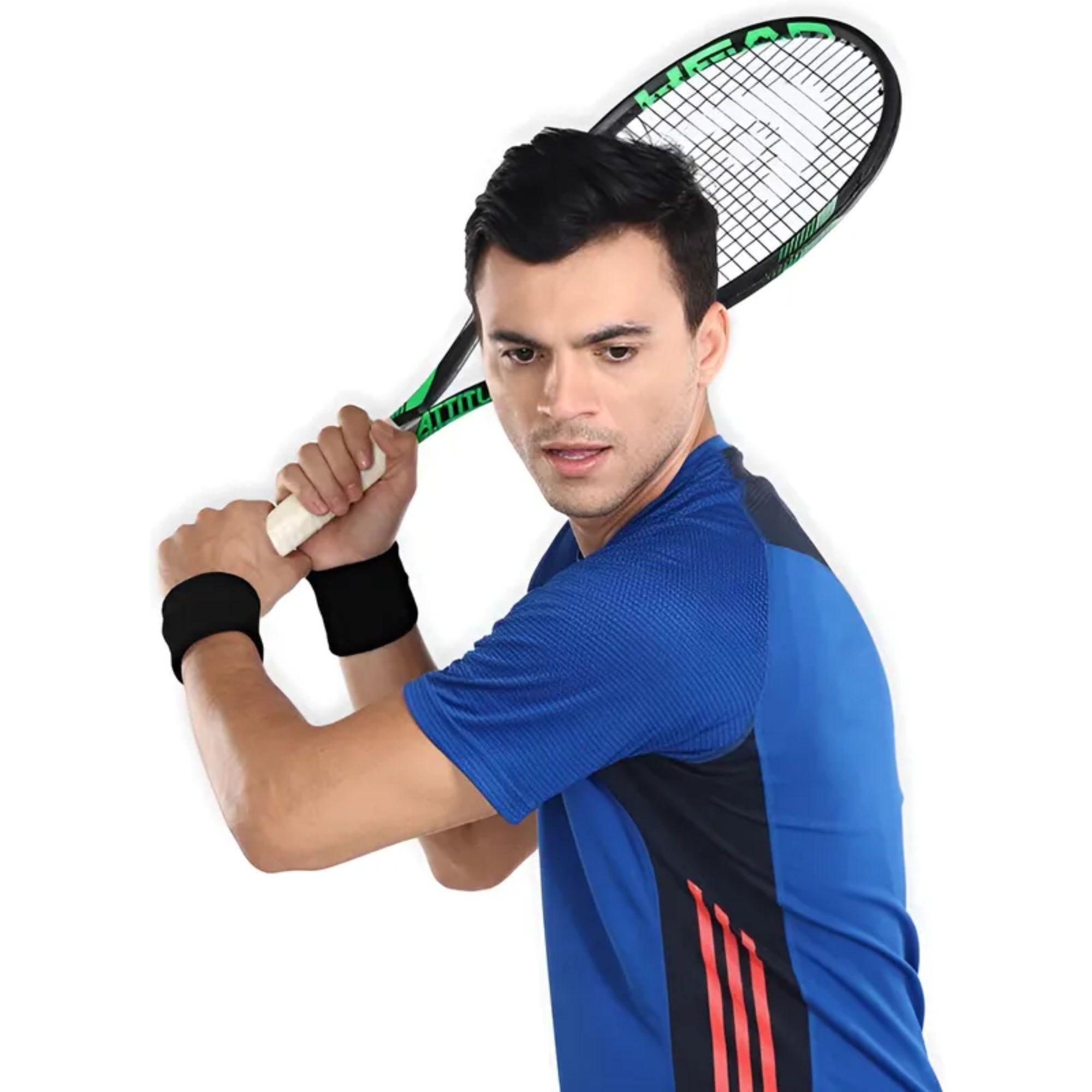 Par Muñequera de Tenis Deportiva Sudor Unisex-6