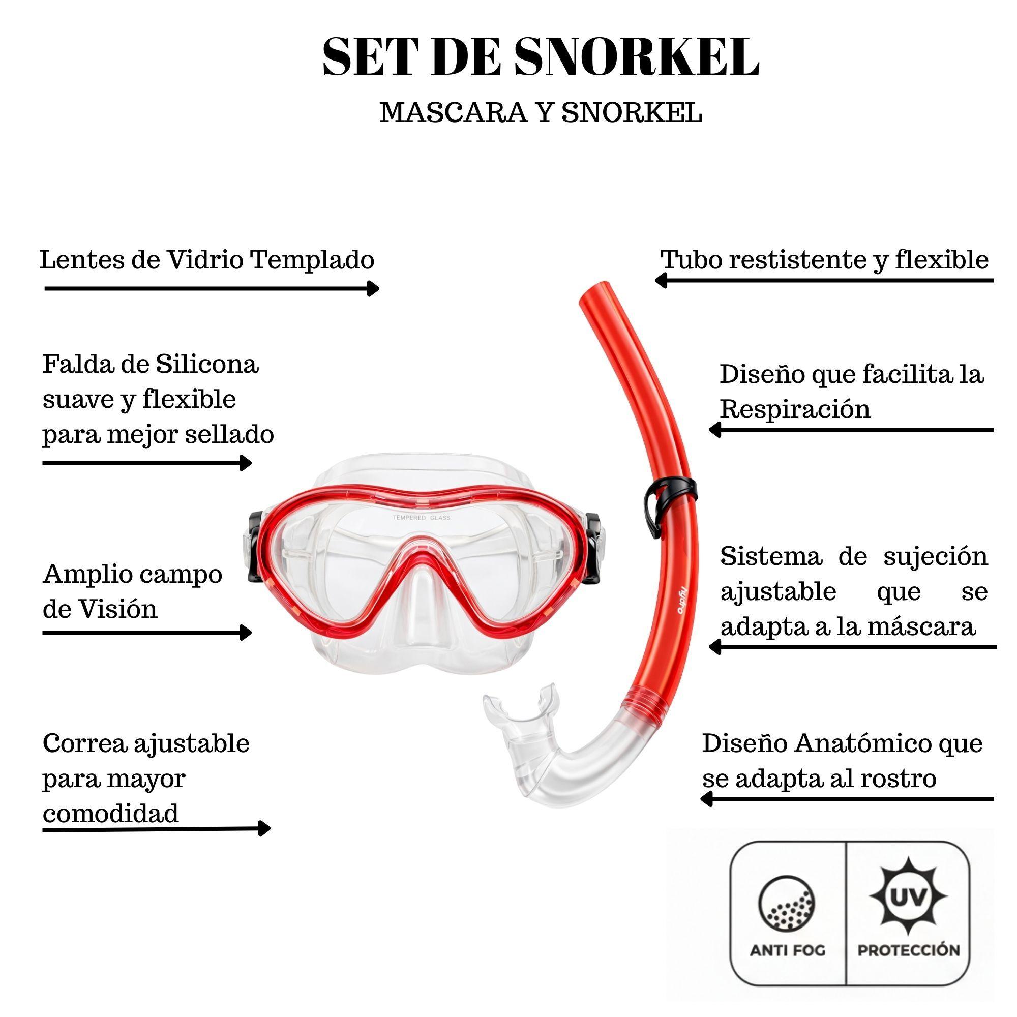 Set Máscara Buceo + Snorkel Junior Hydro®-2