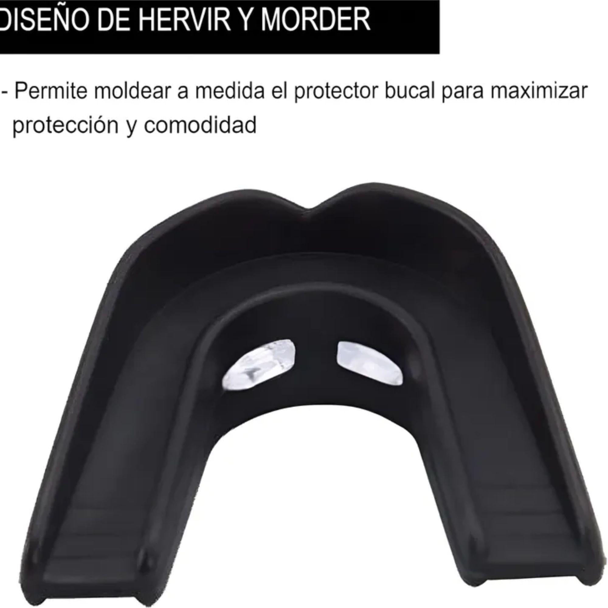 Protector Bucal Everlast Doble Negro Boxeo MMA Rugby-4