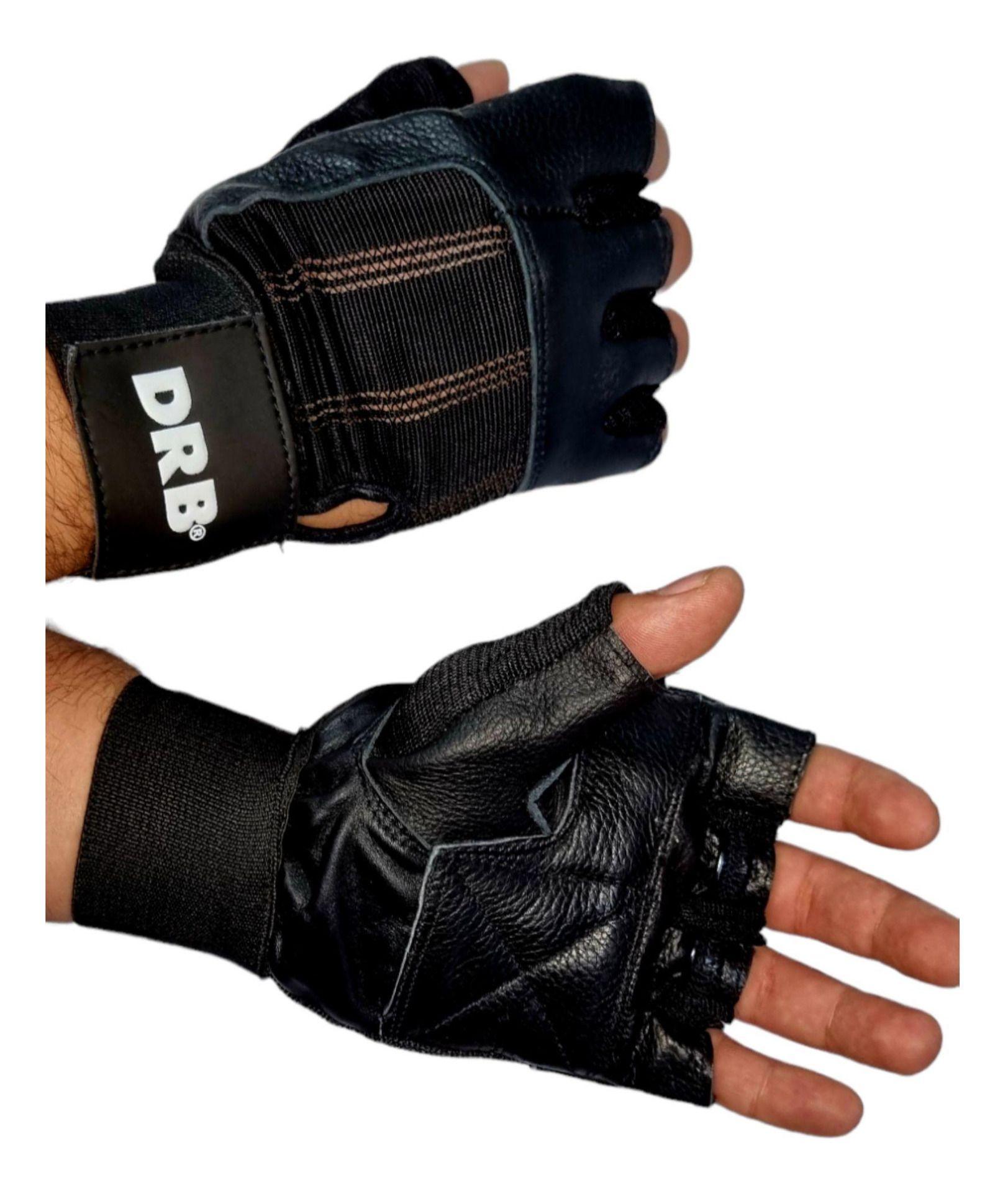 Guantes Fitness Drb Cuero Con Muñequera - Pesas Y Gimasio-0