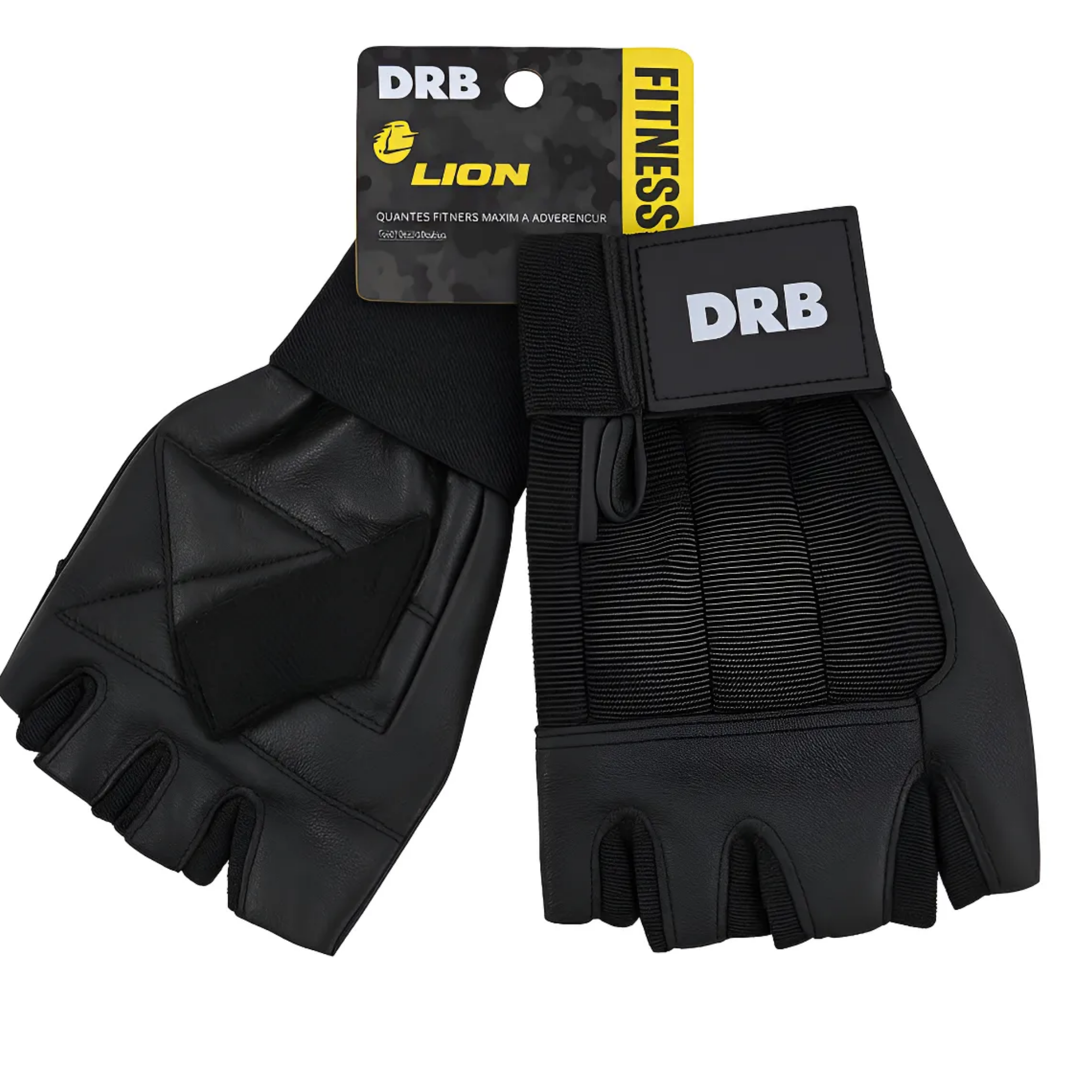 Guantes Fitness Drb Cuero Con Muñequera - Pesas Y Gimasio-6