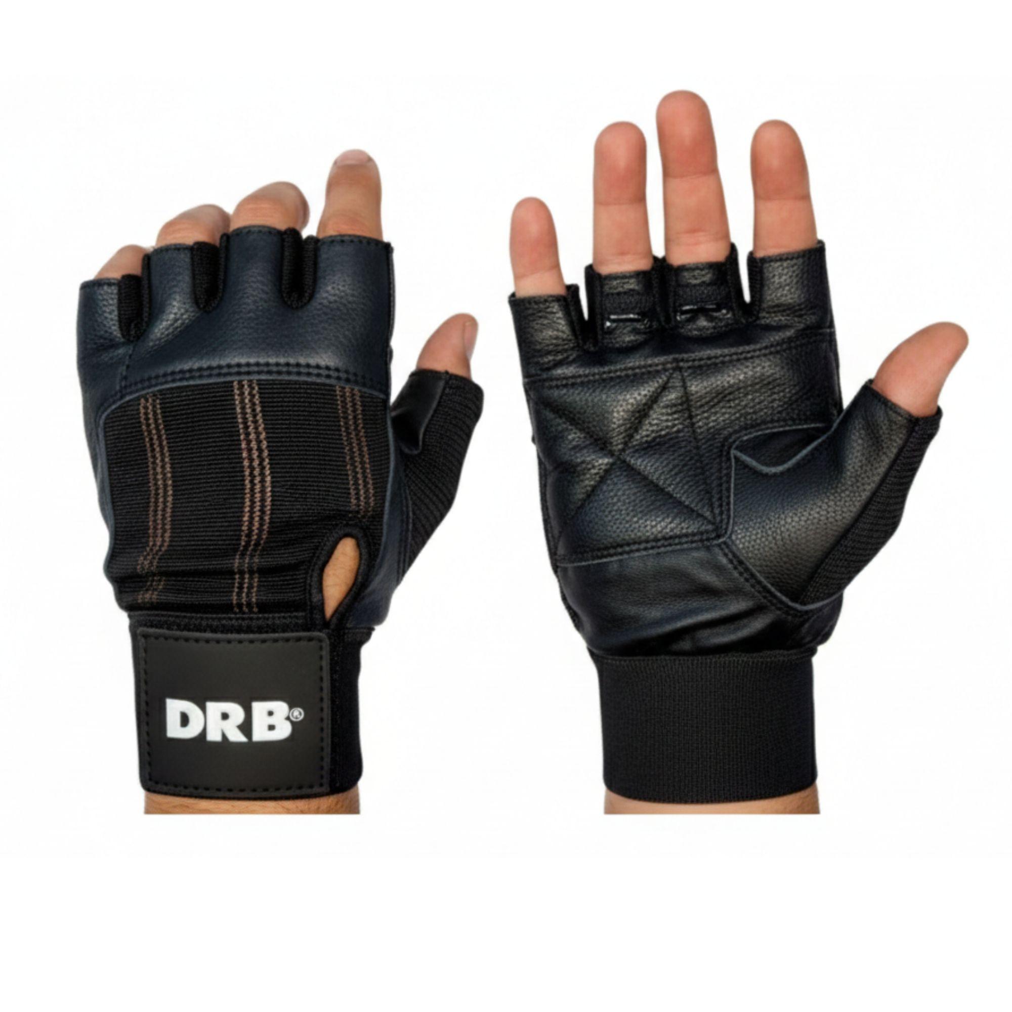 Guantes Fitness Drb Cuero Con Muñequera - Pesas Y Gimasio-0