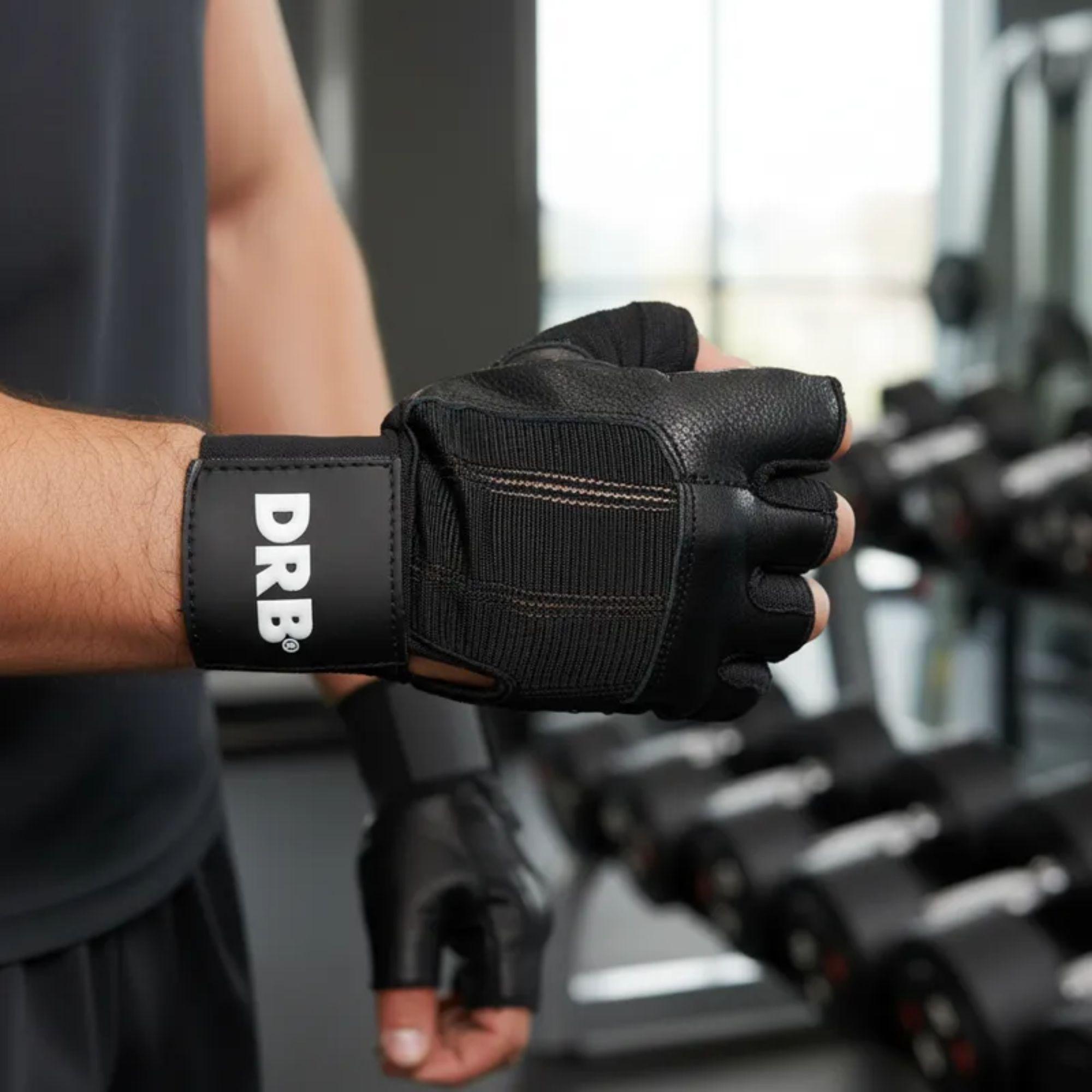Guantes Fitness Drb Cuero Con Muñequera - Pesas Y Gimasio-6