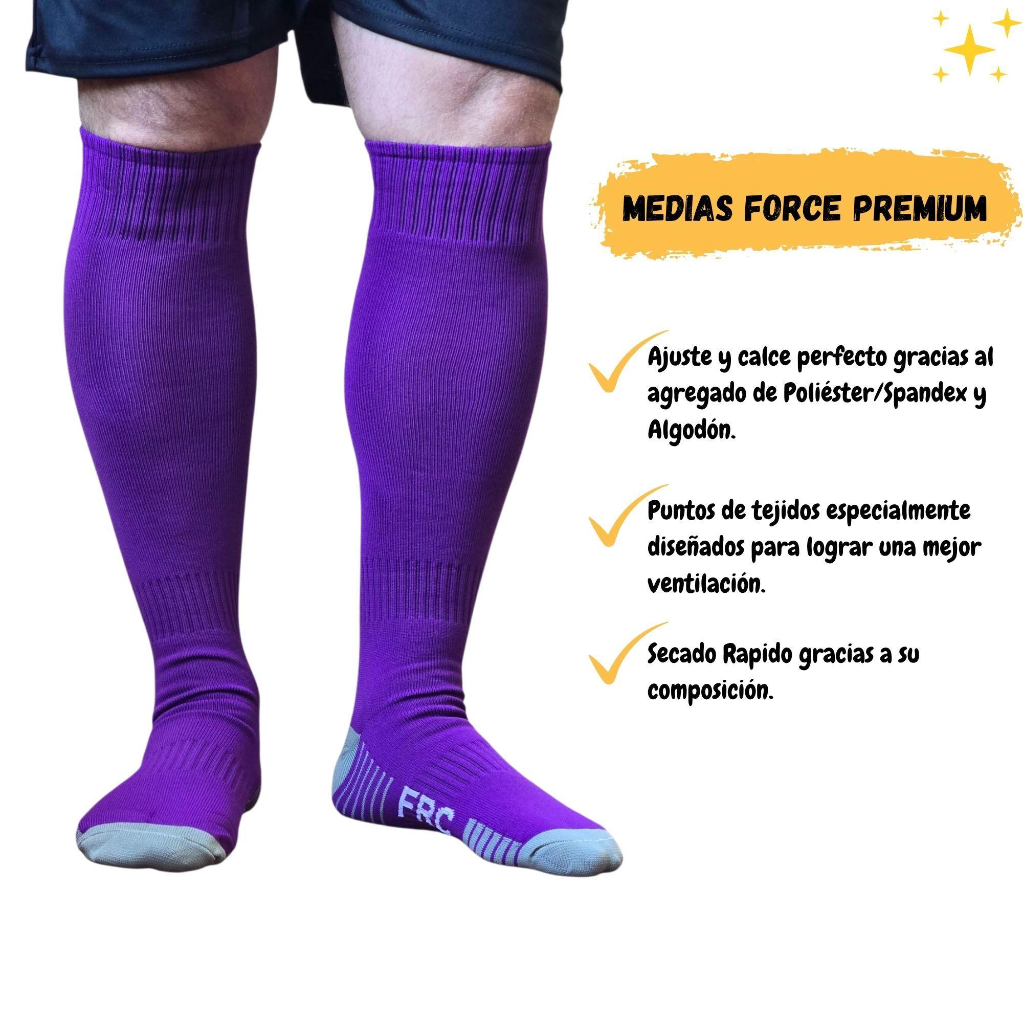 Medias Fútbol Largas Force Adulto 39-43 Ventiladas-1