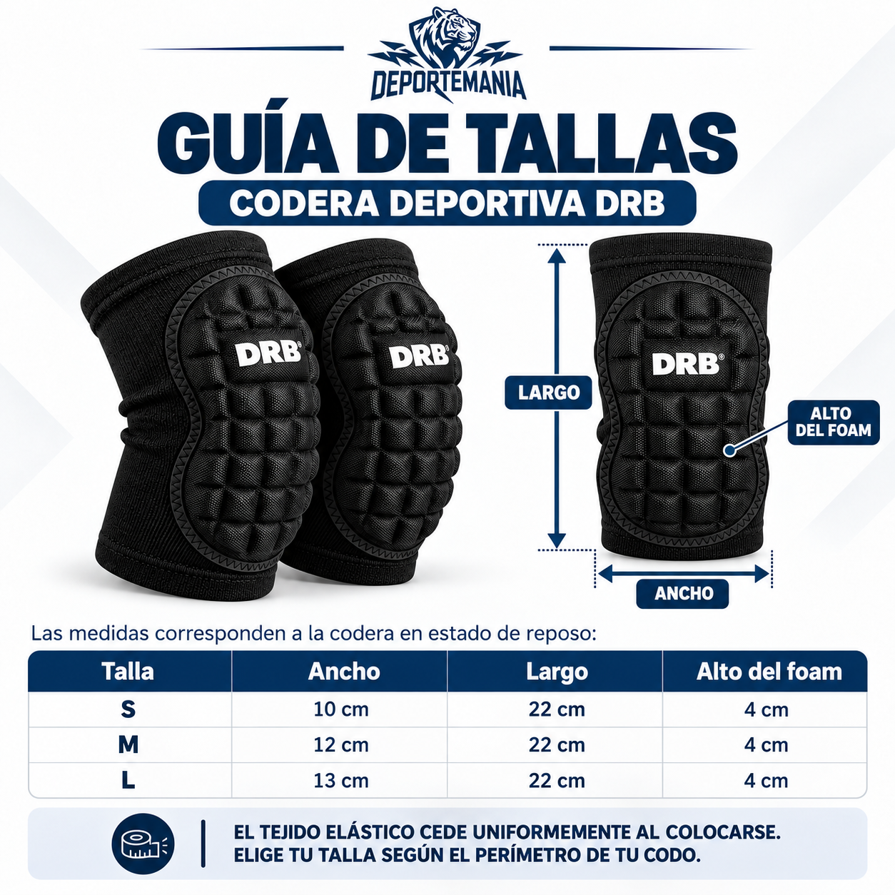 Coderas Voleibol Arquero Patín DRB Acolchadas Par-2