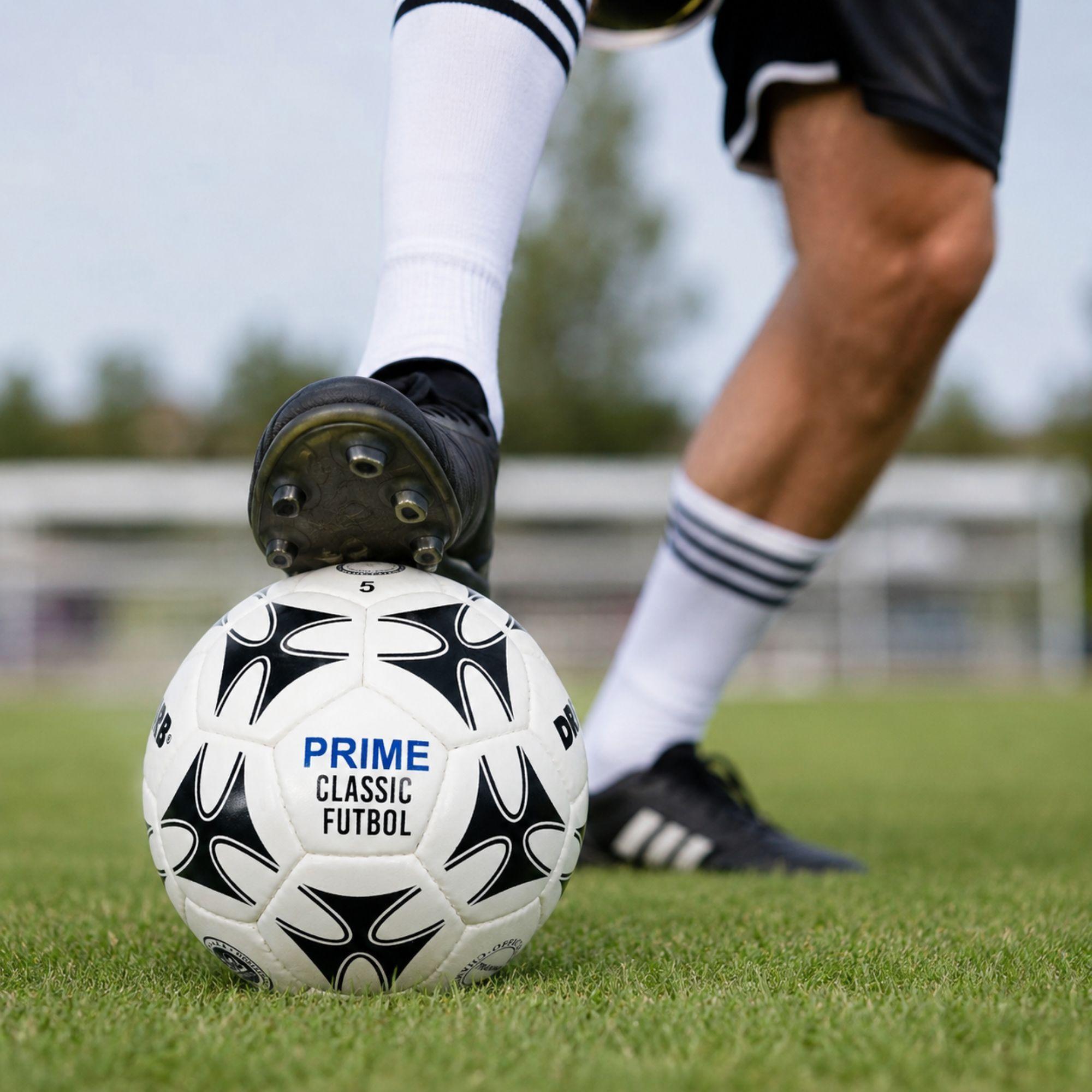 Pelota Fútbol N°5 DRB Prime Costura a Mano Cuero-8