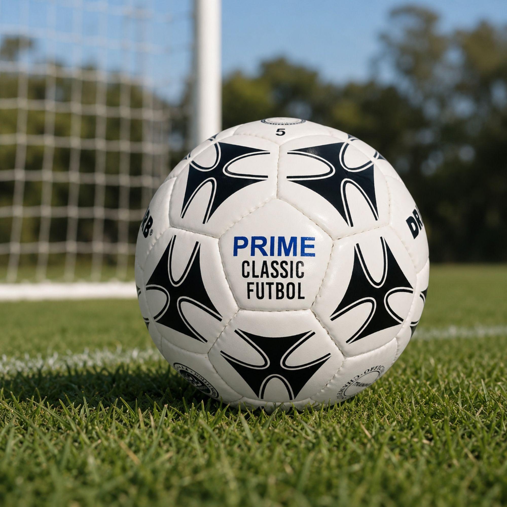 Pelota Fútbol N°5 DRB Prime Costura a Mano Cuero-9