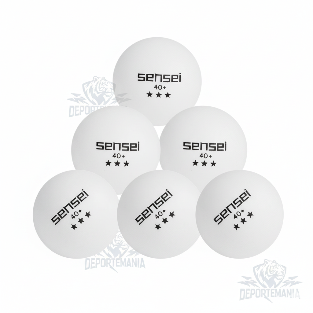 Set 6 Pelotas Ping Pong 3 Estrellas Sensei® - Tenis De Mesa-4