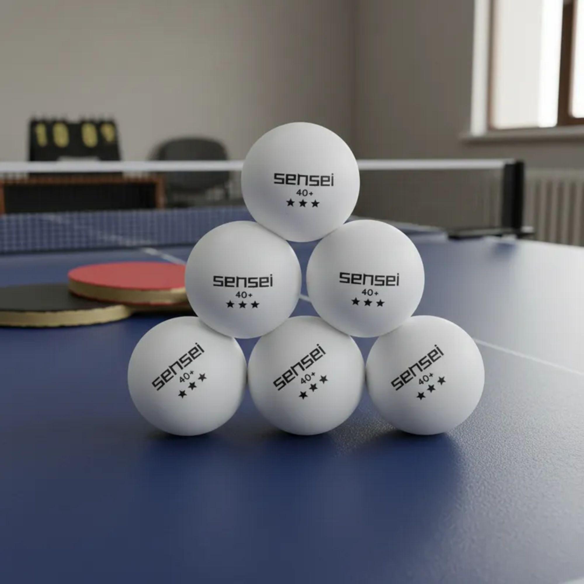 Pelotas Tenis de Mesa Sensei 3 Estrellas ABS 40mm Pack 6-4