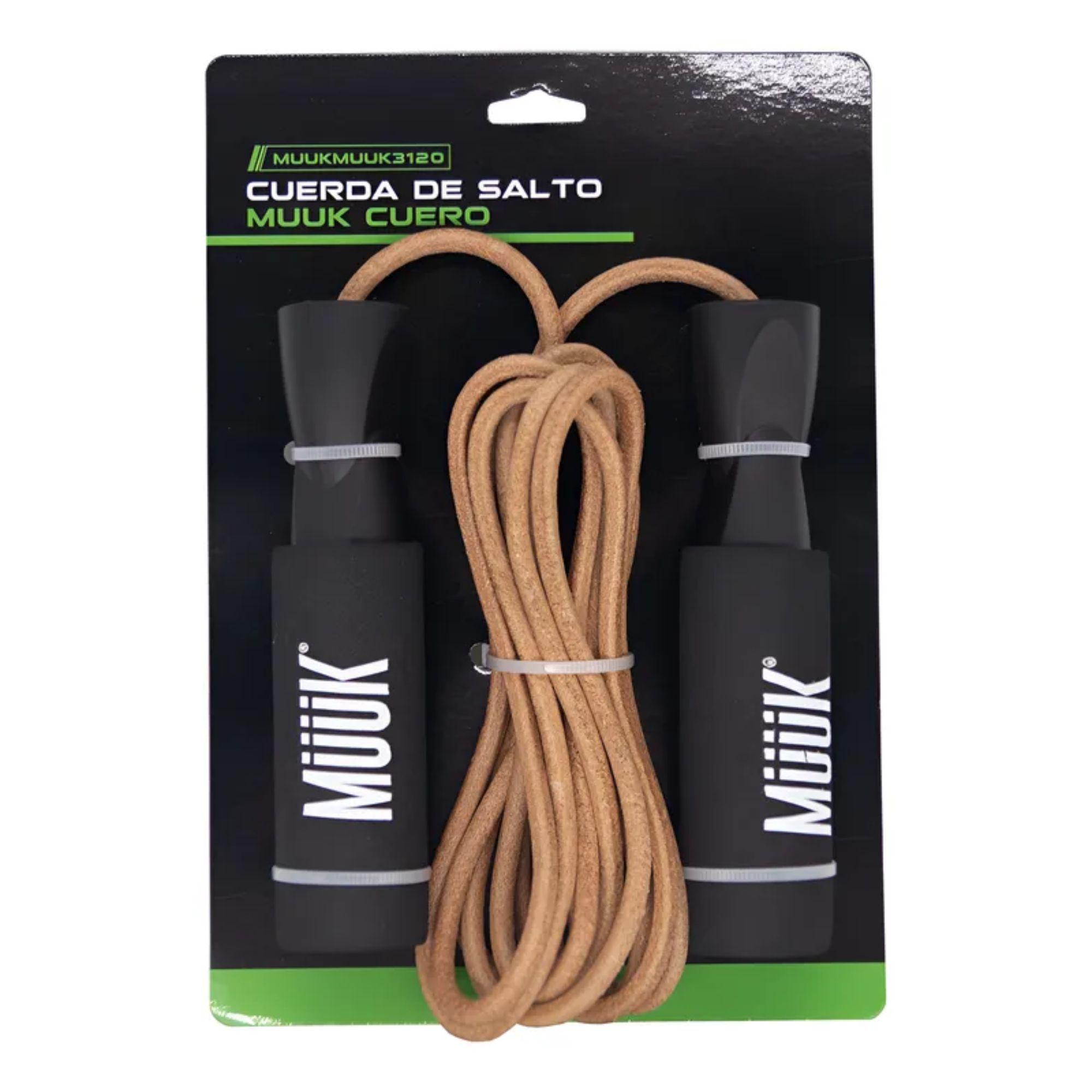 Cuerda Saltar Cuero Ajustable 3m Crossfit Fitness-1