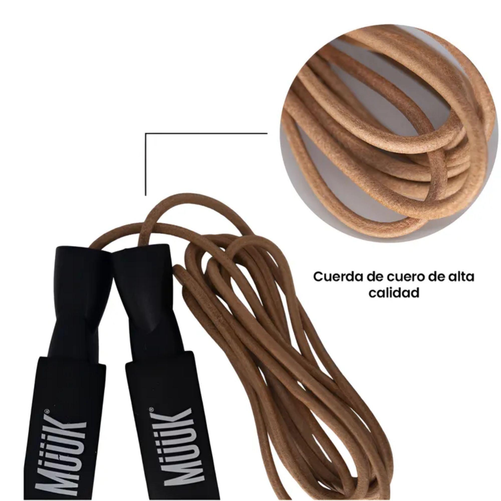 Cuerda Saltar Cuero Ajustable 3m Crossfit Fitness-2