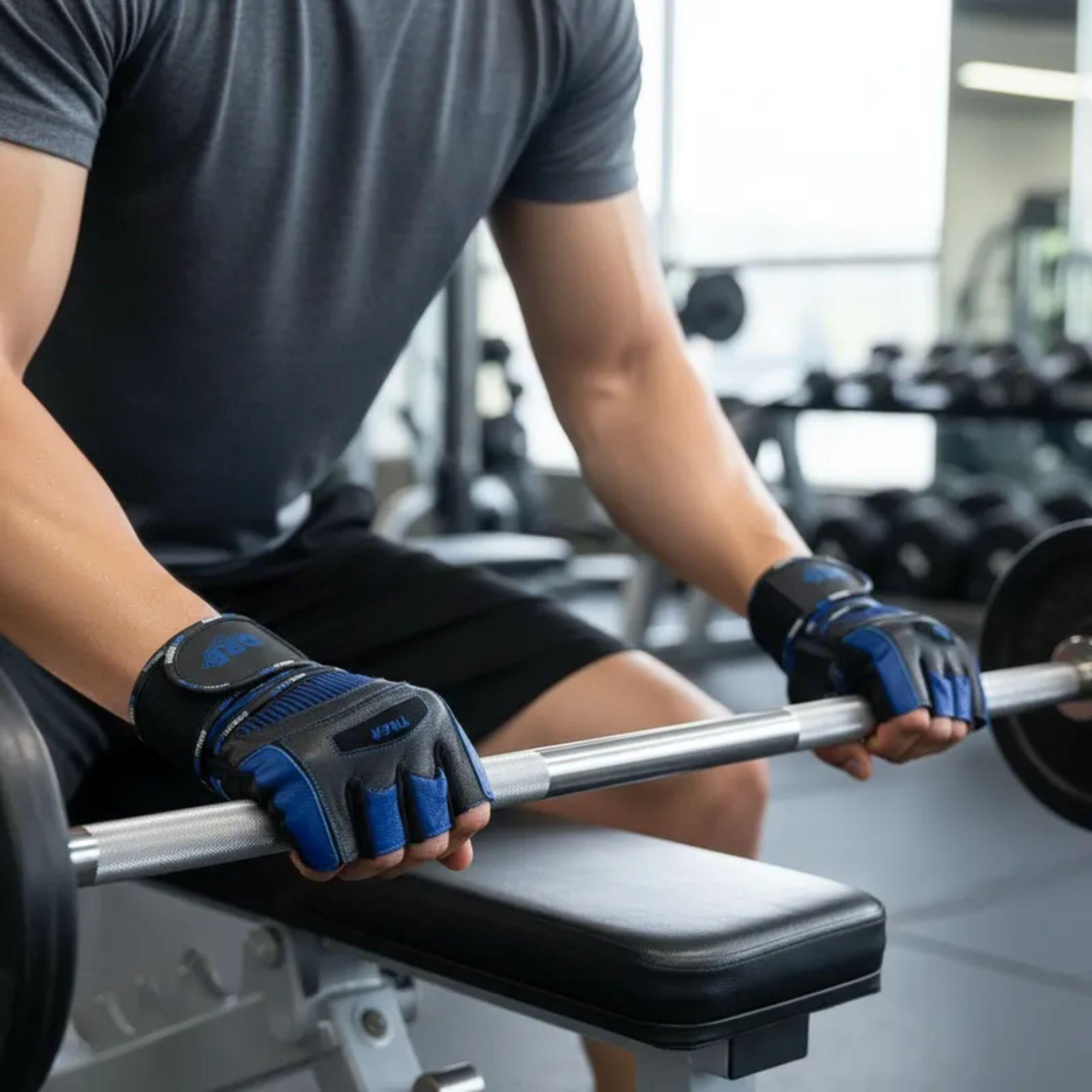 Guantes Fitness Gym Profesional Cuero Drb Tiger-5