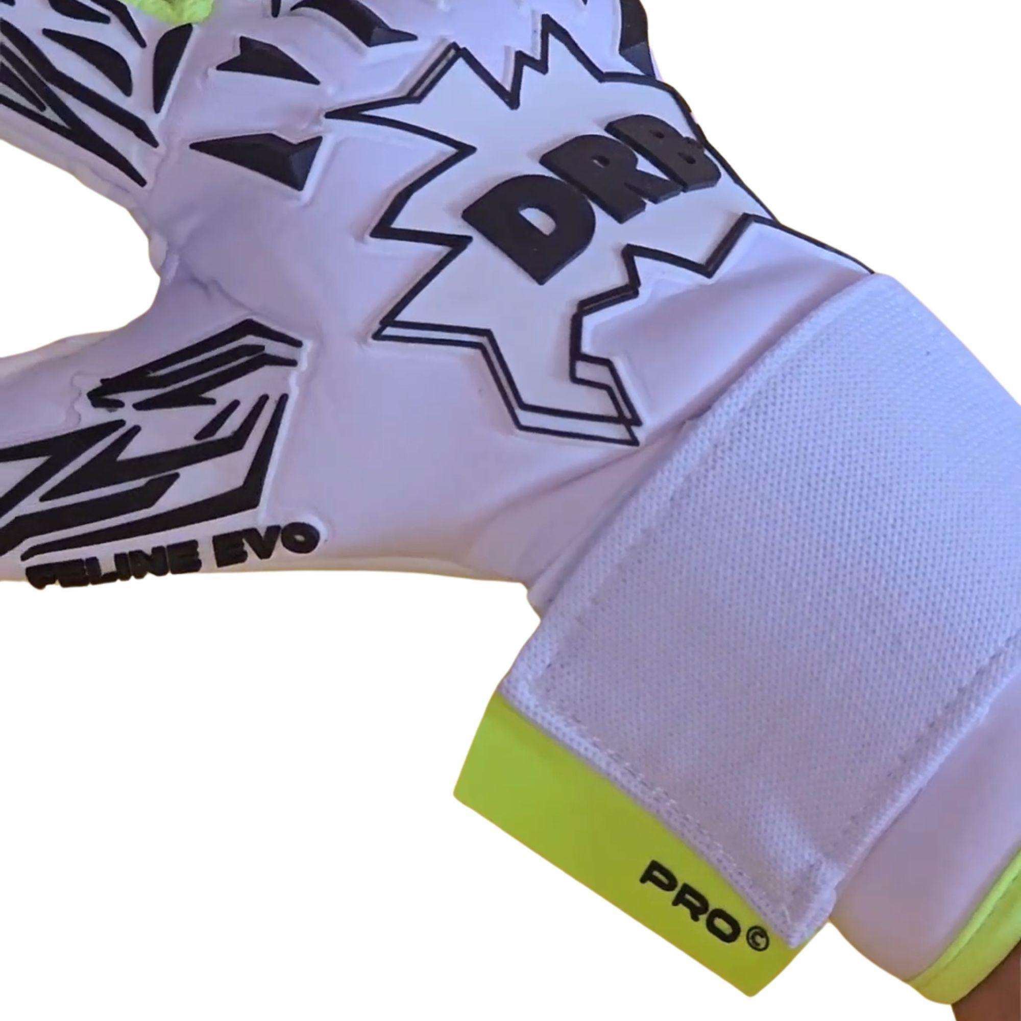 Guantes de Arquero DRB Feline Pro Blanco Corte Negativo-4