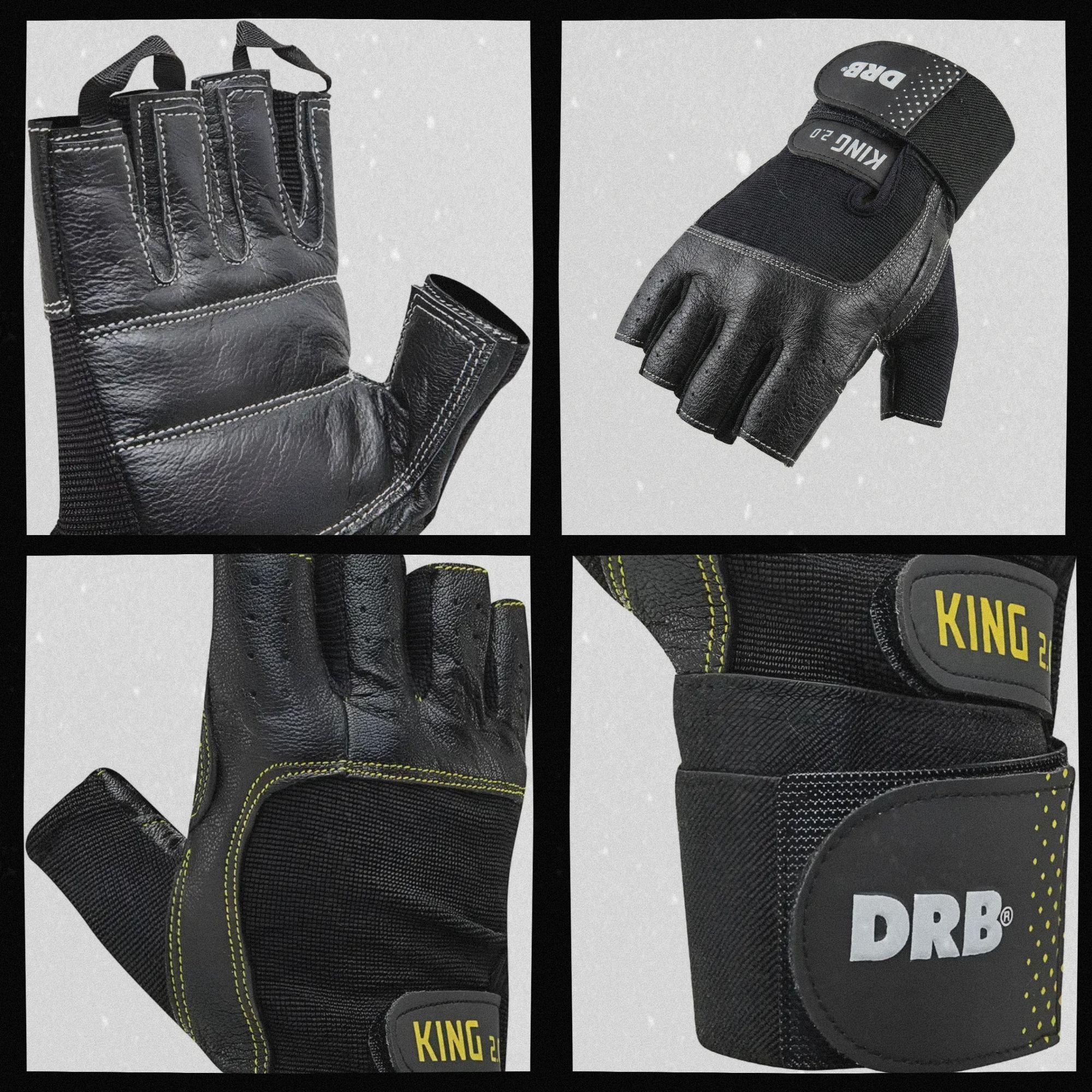 Guantes Fitness King Drb Cuero - Entrenamiento Y Pesas-5