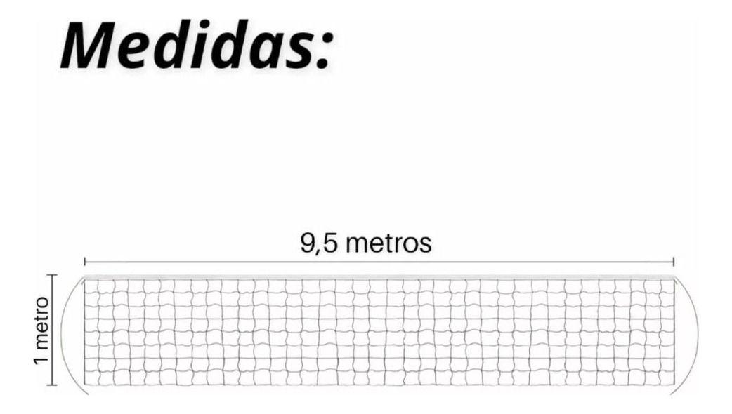 Red Malla Voleibol Profesional con Cable de Acero 9.5m-2