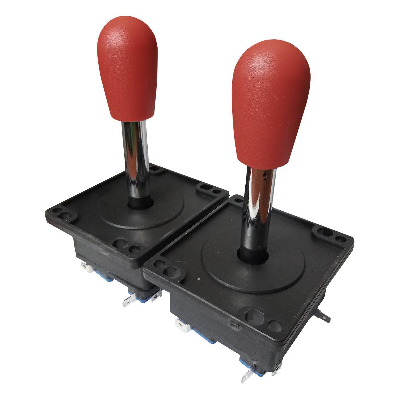 Kit arcade USB palanca Tipo calle botón Azul y rojo-1