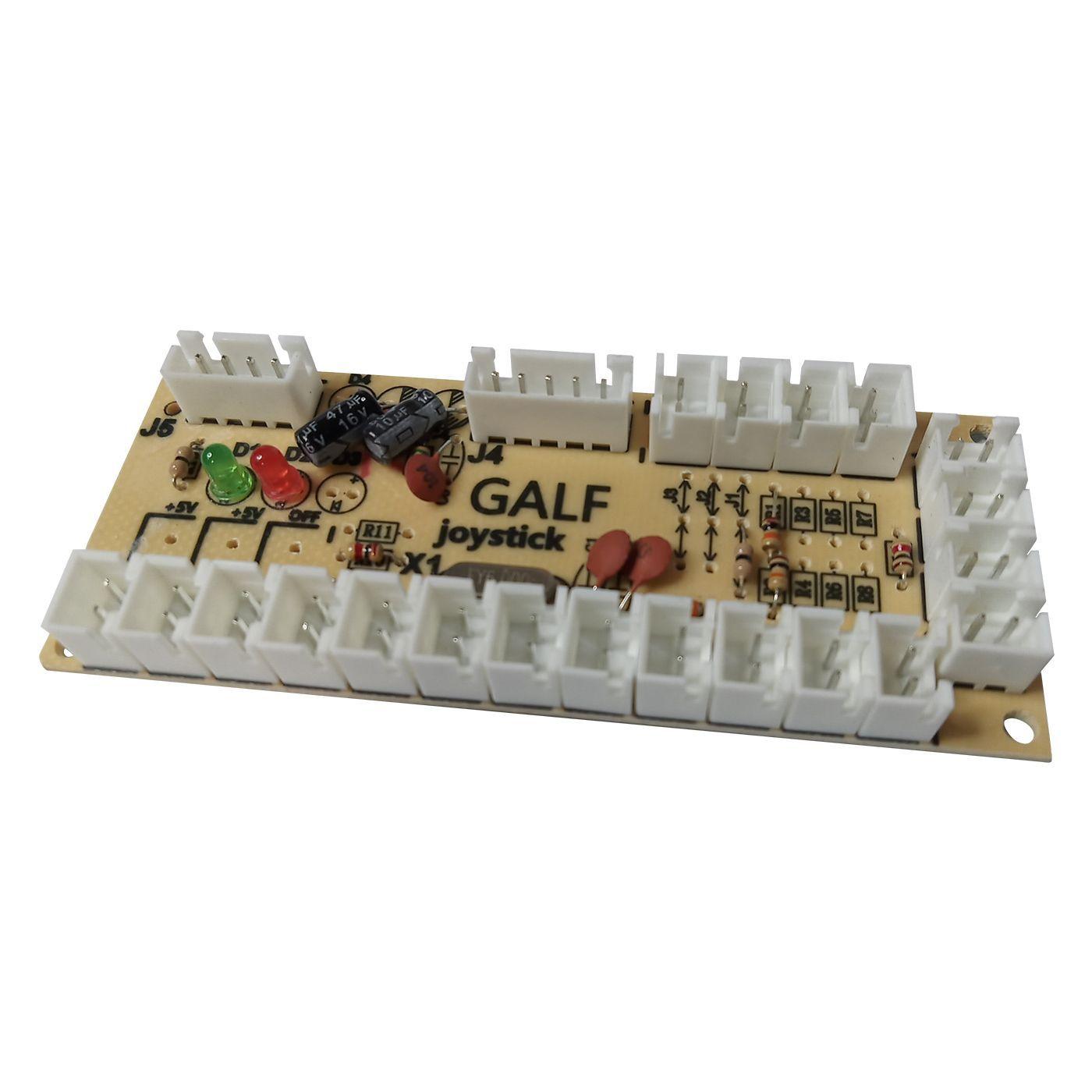 Kit arcade USB palanca Tipo calle botón Azul y rojo-2