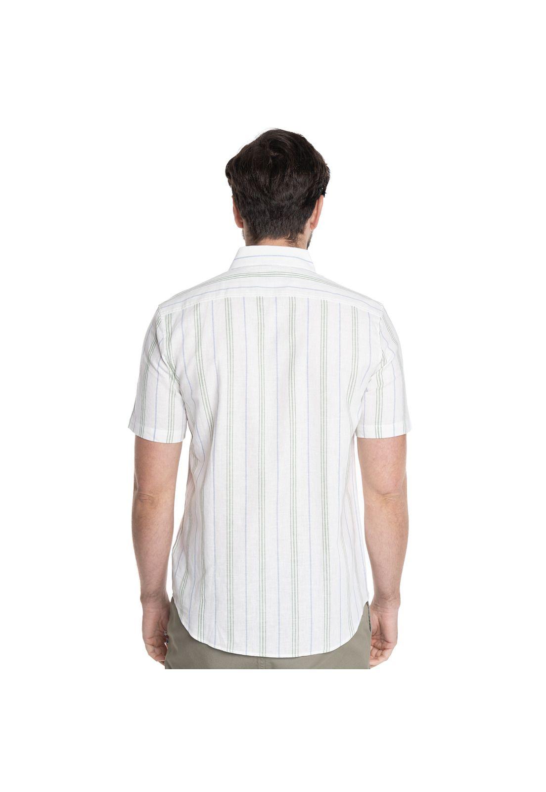 CAMISA HOMBRE MANGA CORTA LINO LISTADA CANTABRIA-1