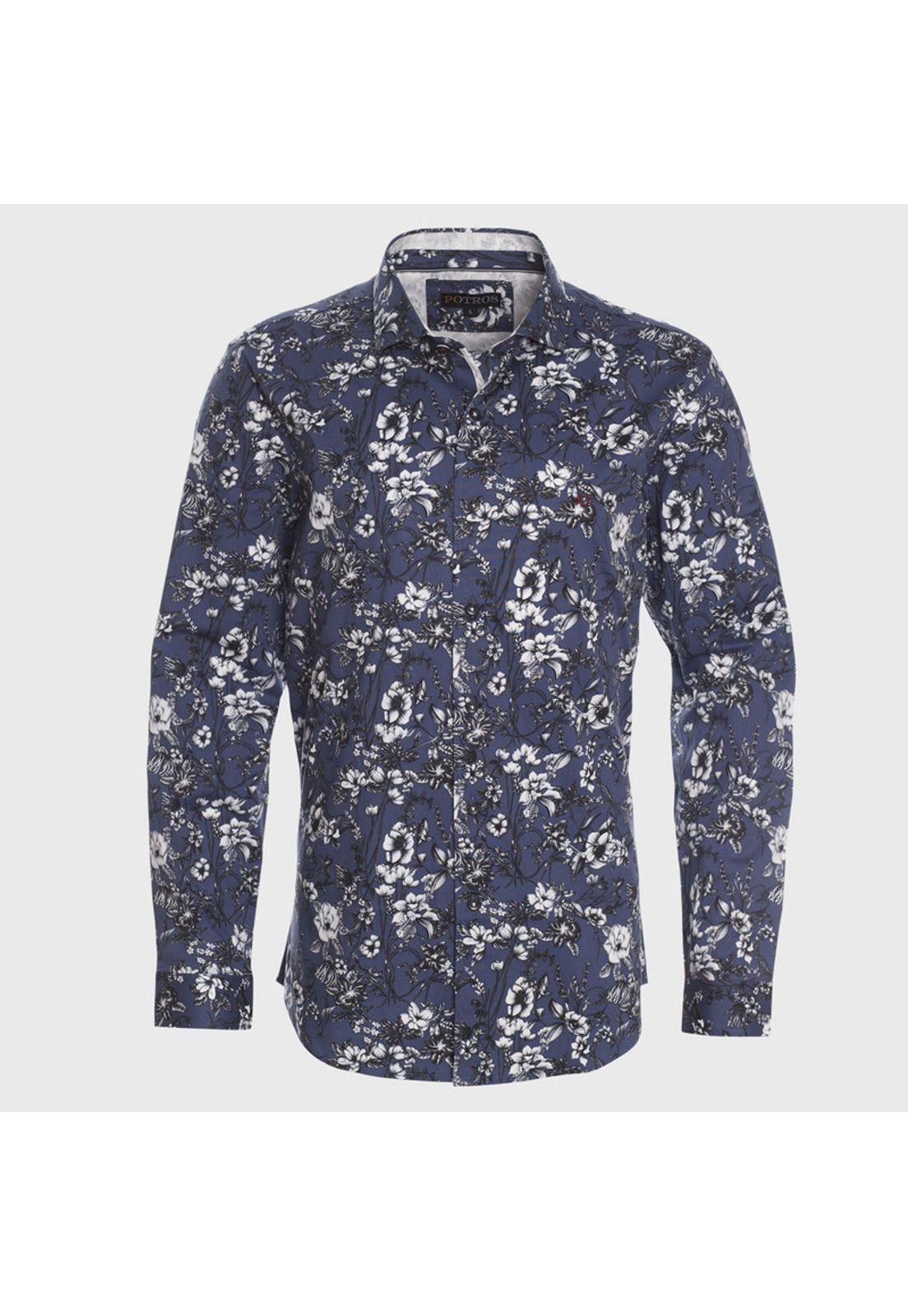 Camisa Estampada Algodón Spandex-0
