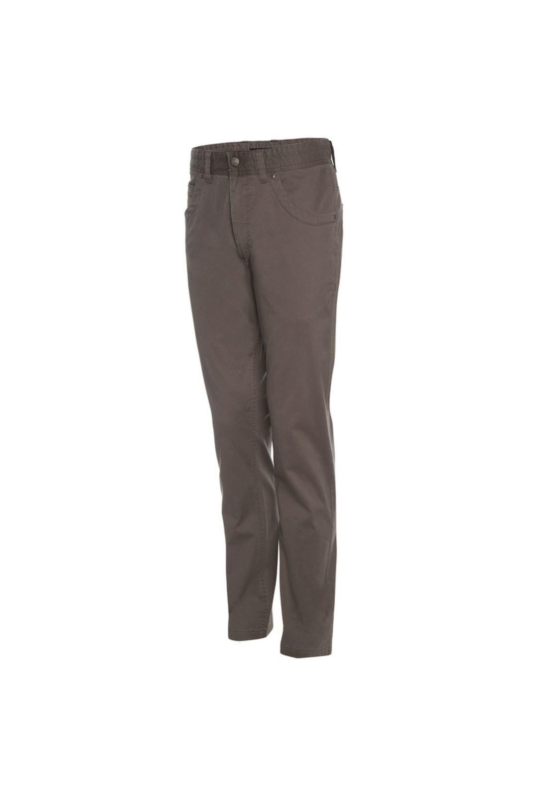 Pantalón Gabardina Microprint 5 Bolsillos Slim Fit-1
