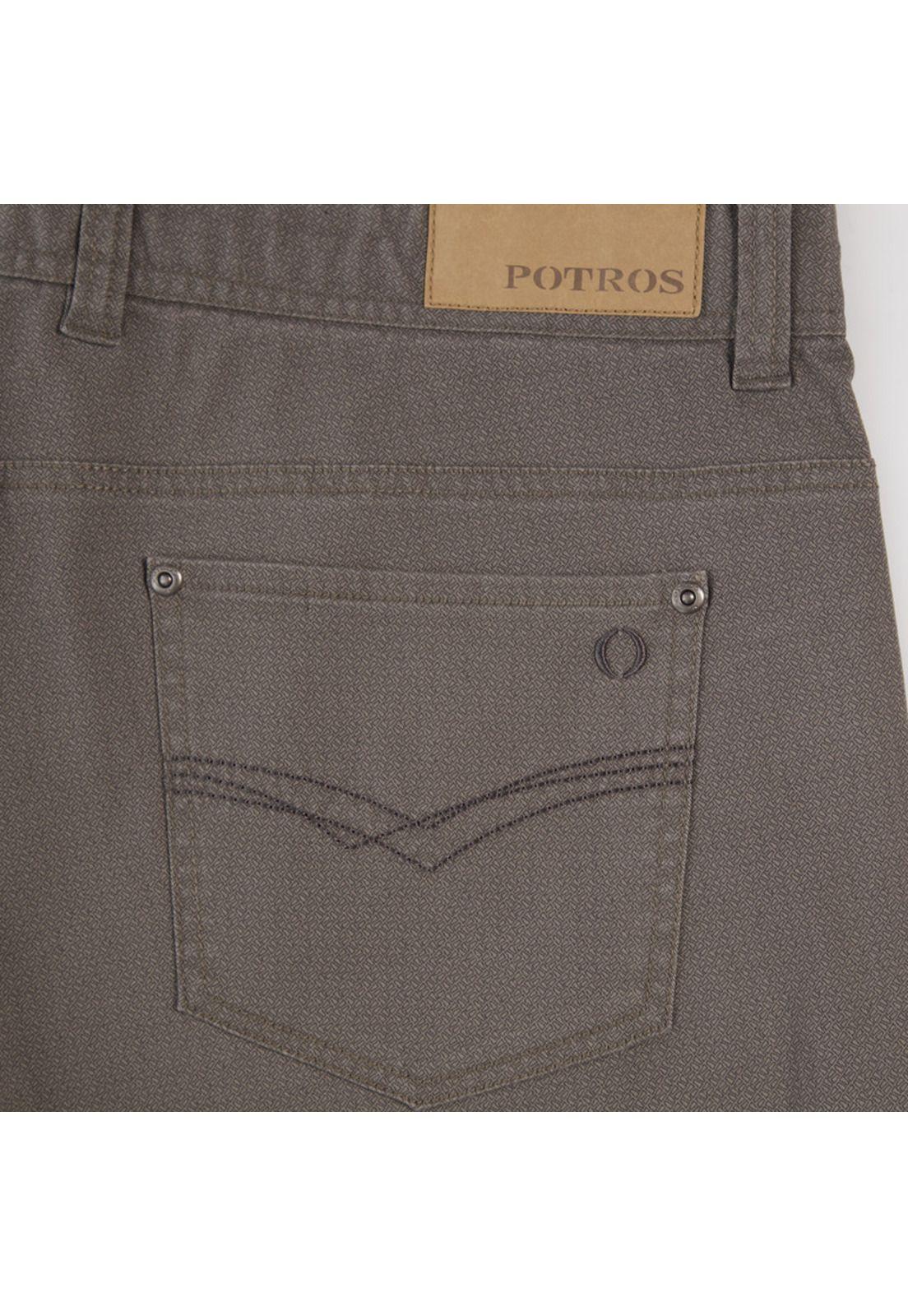 Pantalón Gabardina Microprint 5 Bolsillos Slim Fit-3