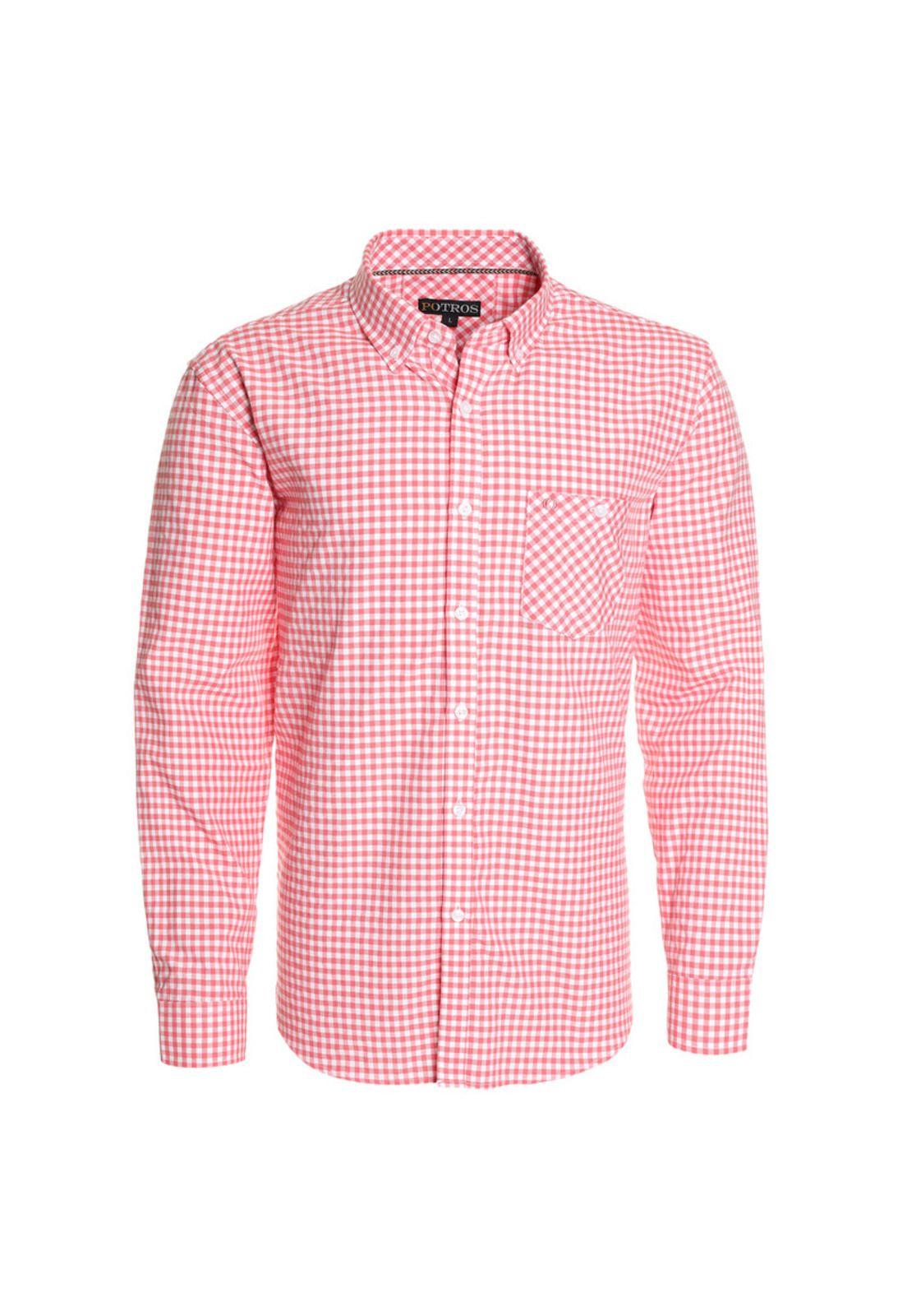 Camisa Oxford Check Rojo-3