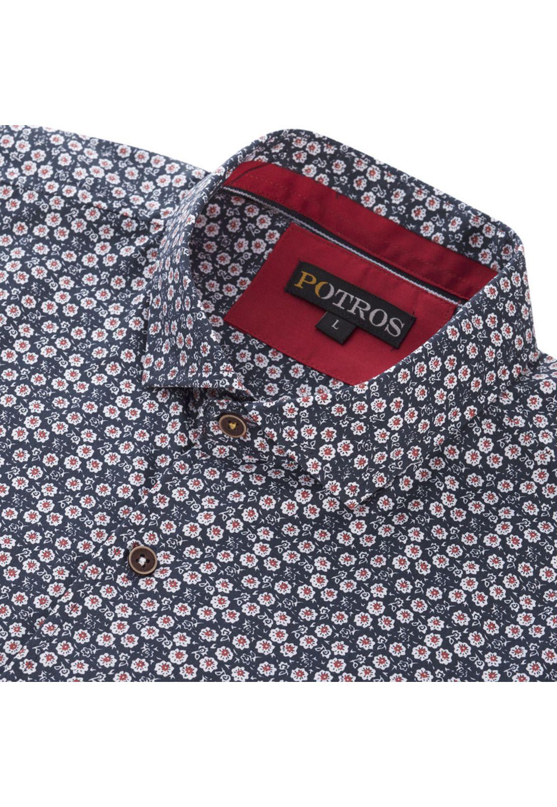 Camisa Estampada Spandex Cuello Italiano Sport-3
