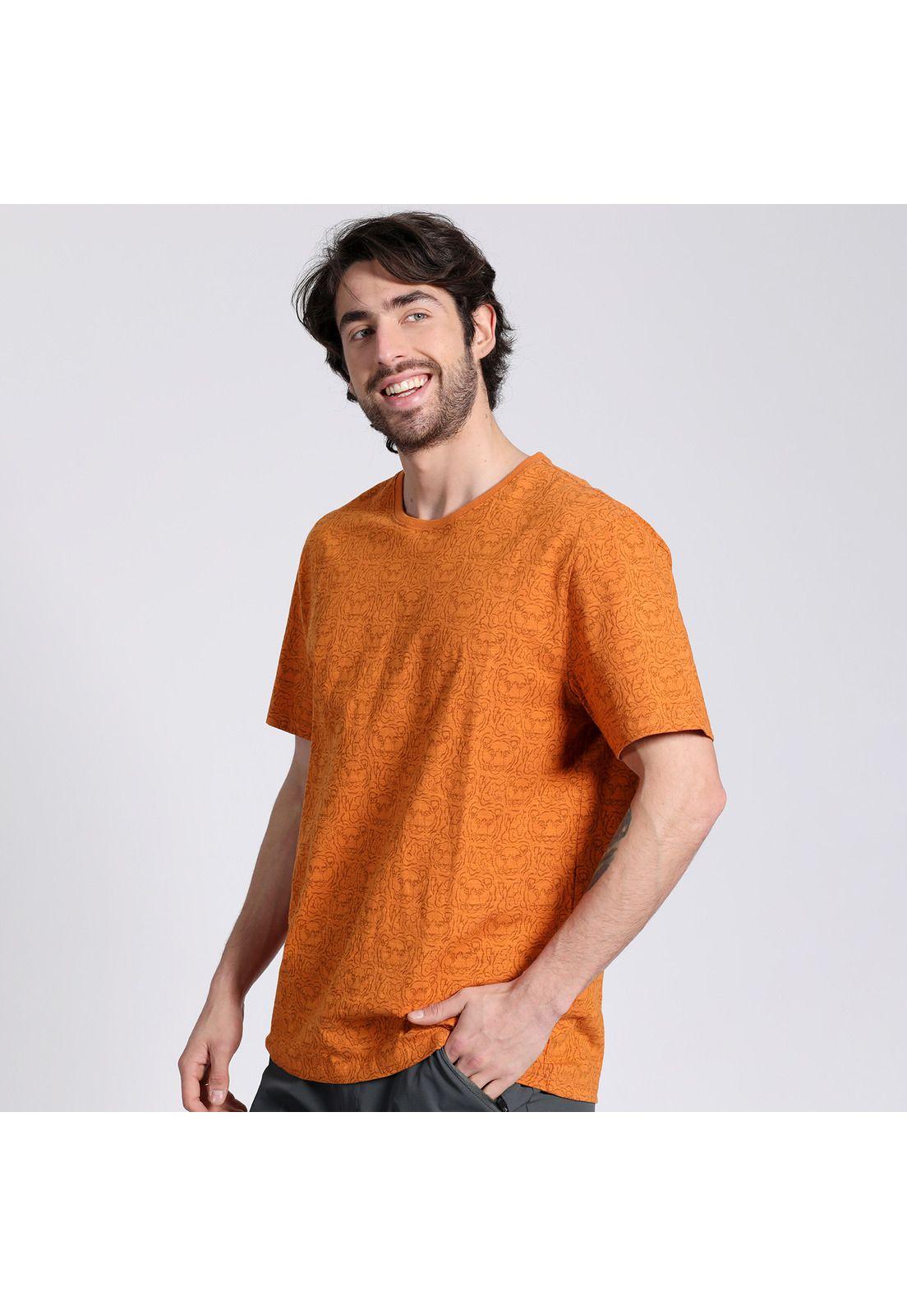 Polera Nature Full Print Ocre-1