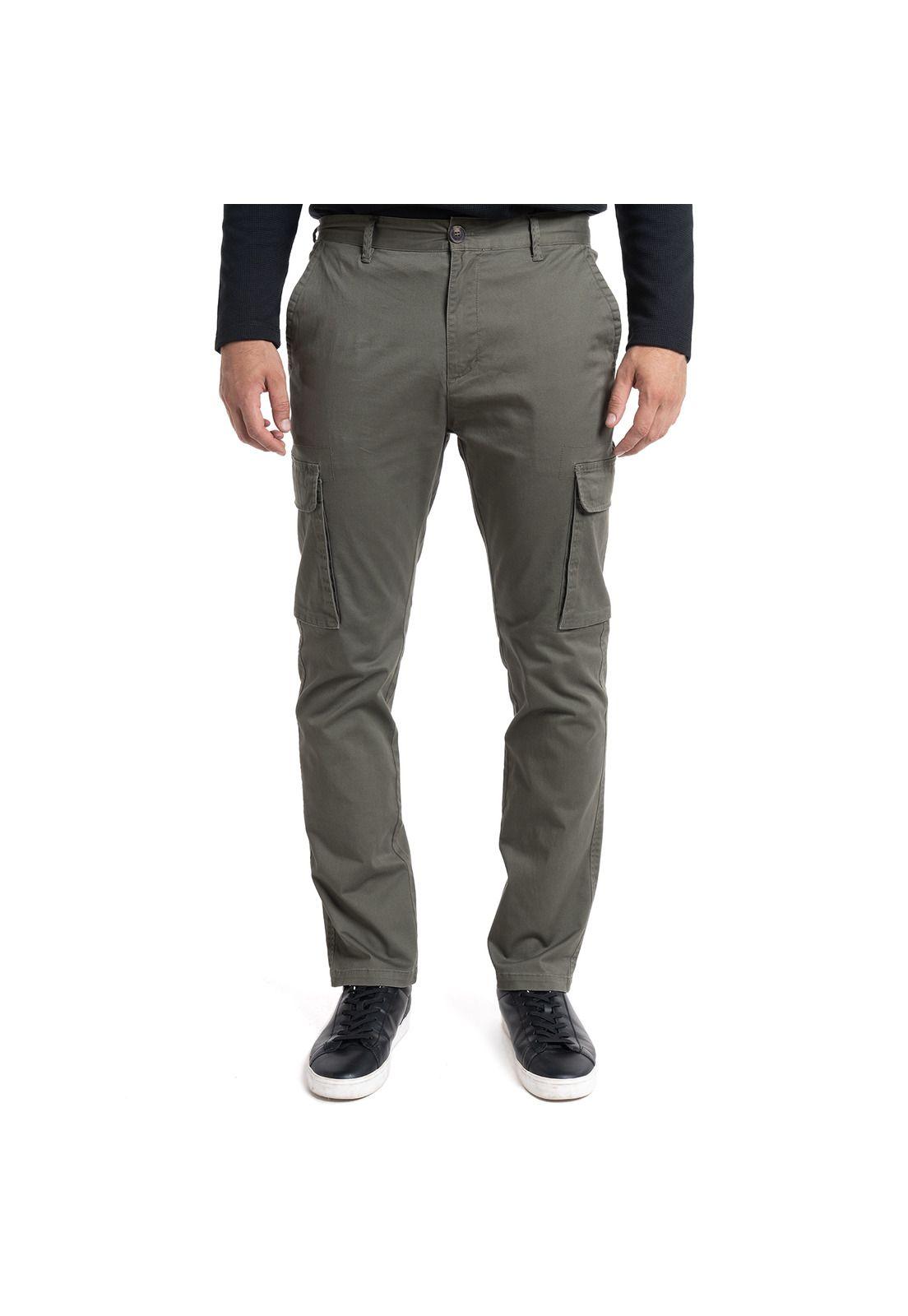 Pantalón Cargo Zafra Algodón Hombre-0