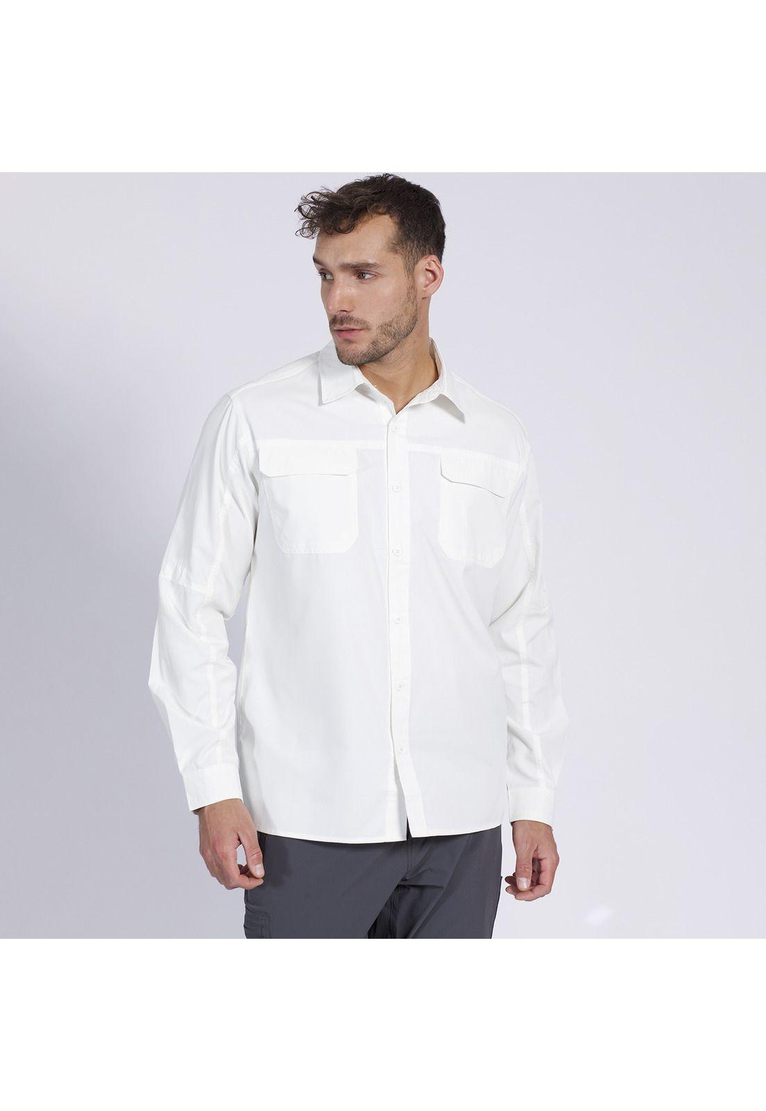 Camisa Outdoor Insitucional Hombre Blanco-0