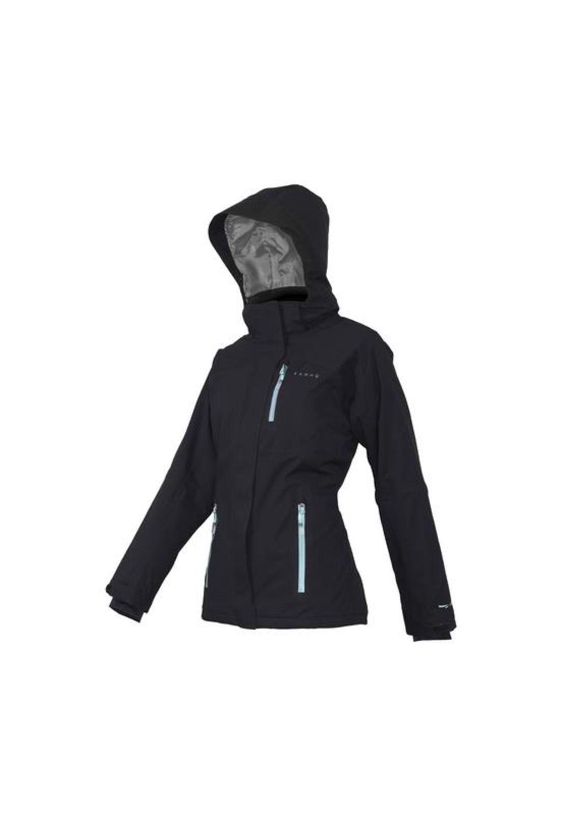 Parka Larga Mujer Negro-1
