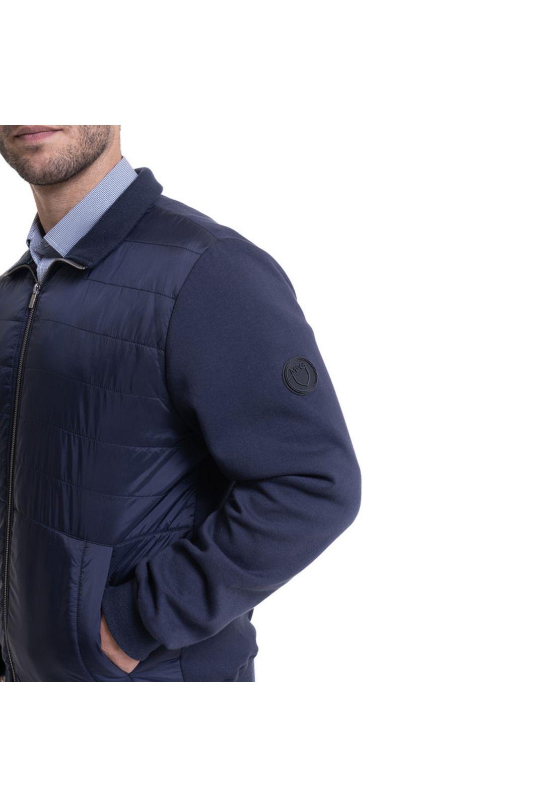 Poleron Frente Acolchado Hombre Casual Azul Marino-3