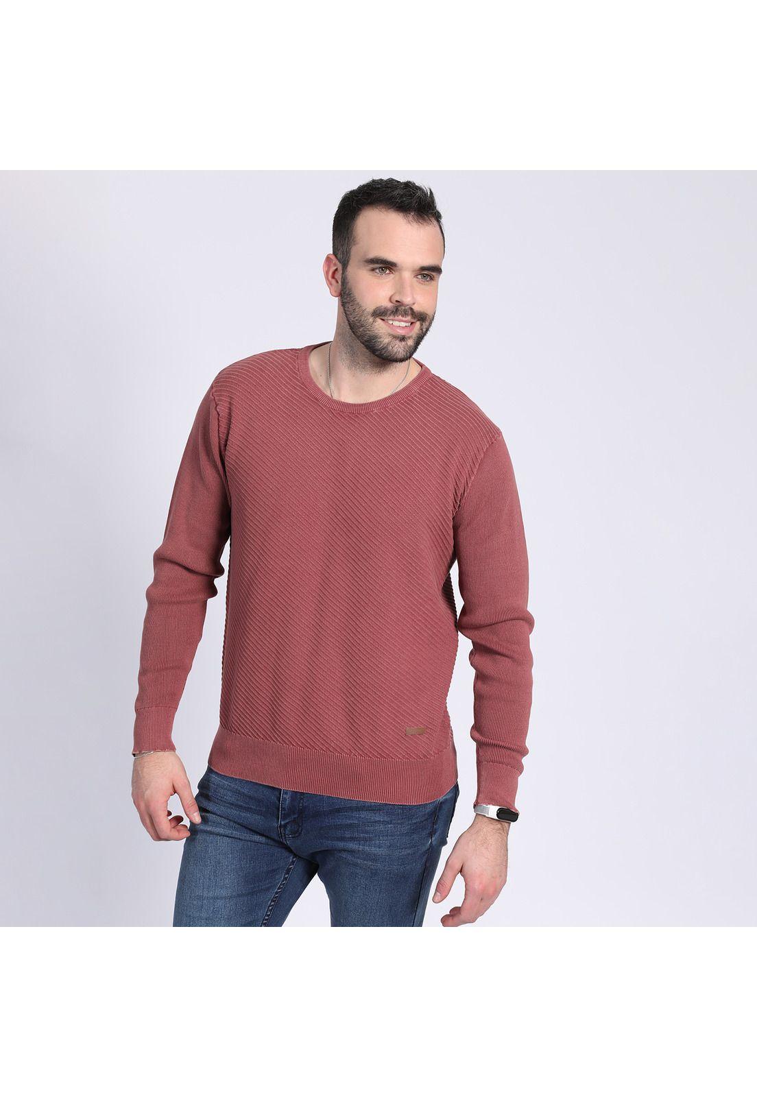 Sweater Cuello Redondo Burdeo-0
