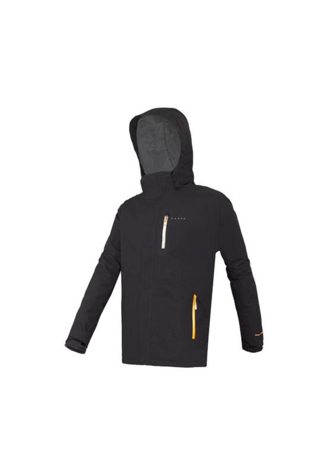 Parka Larga Hombre Negro-1