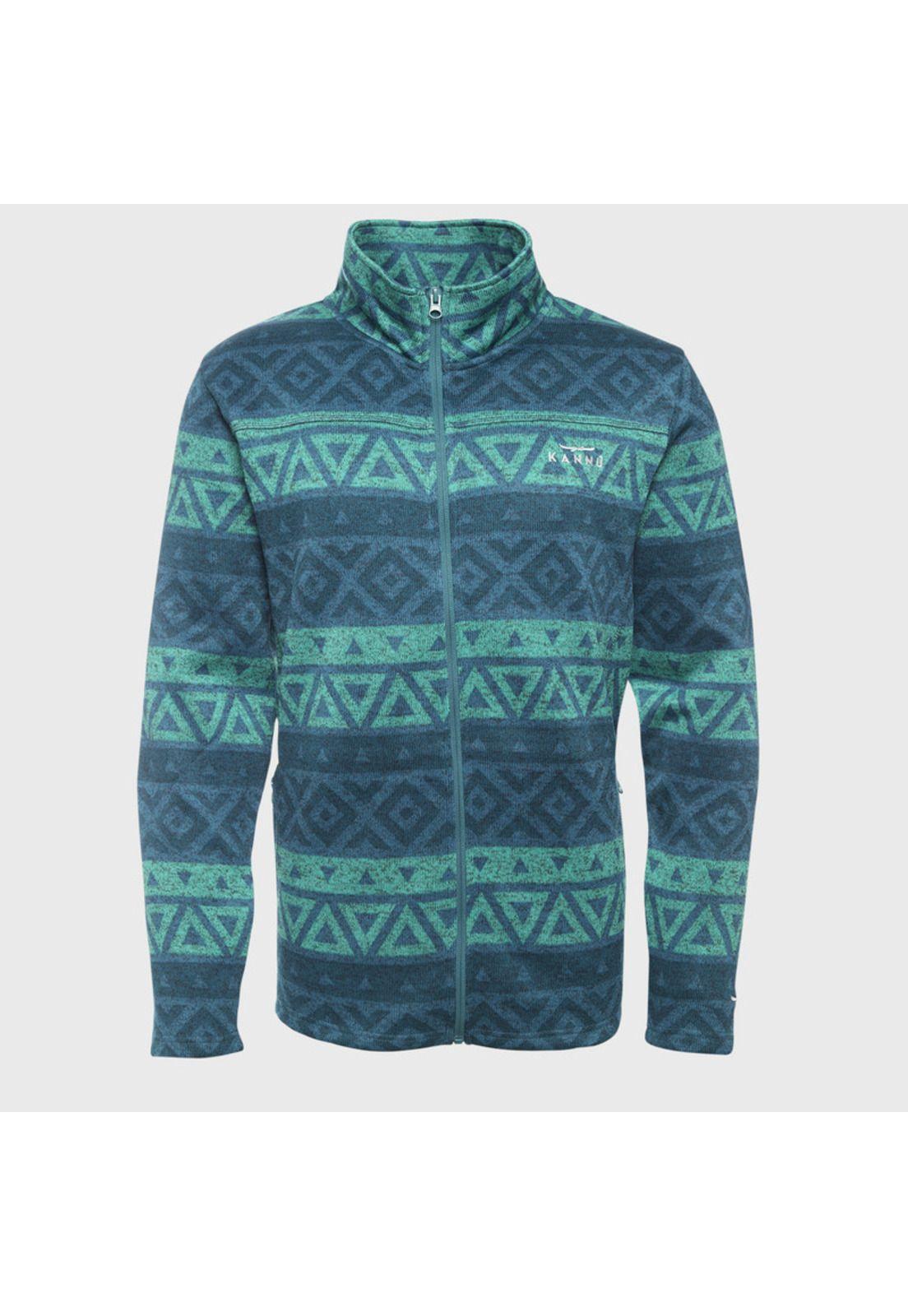 Polar Etnico Print Full Zipper Hombre-0