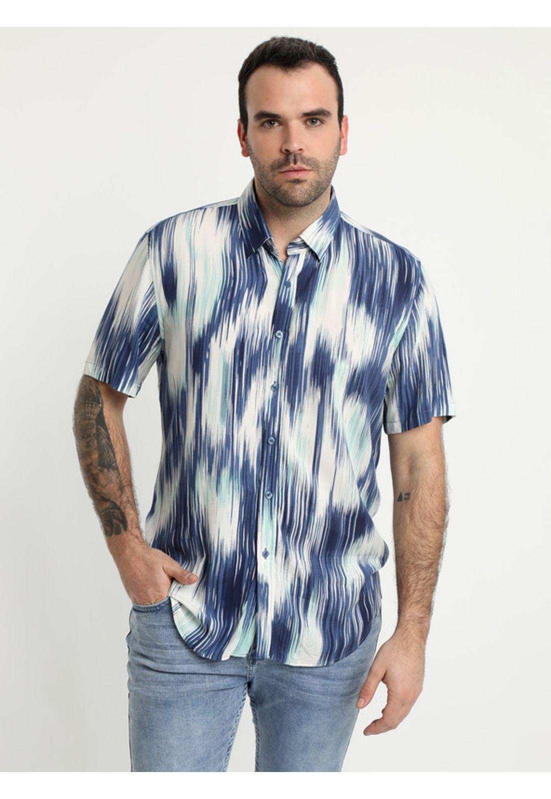 Camisa Guayabera Tie Dye Azul-0