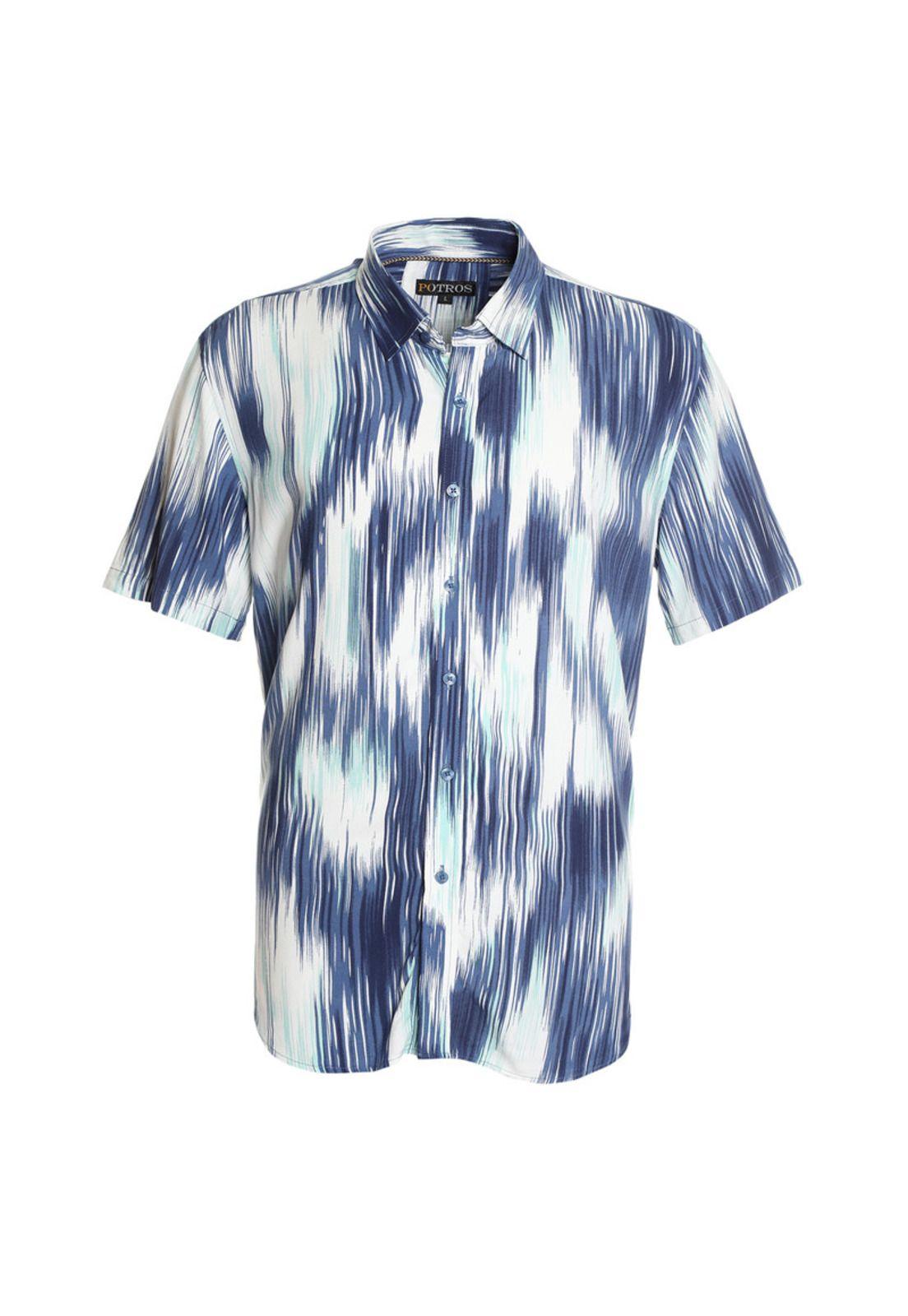 Camisa Guayabera Tie Dye Azul-3