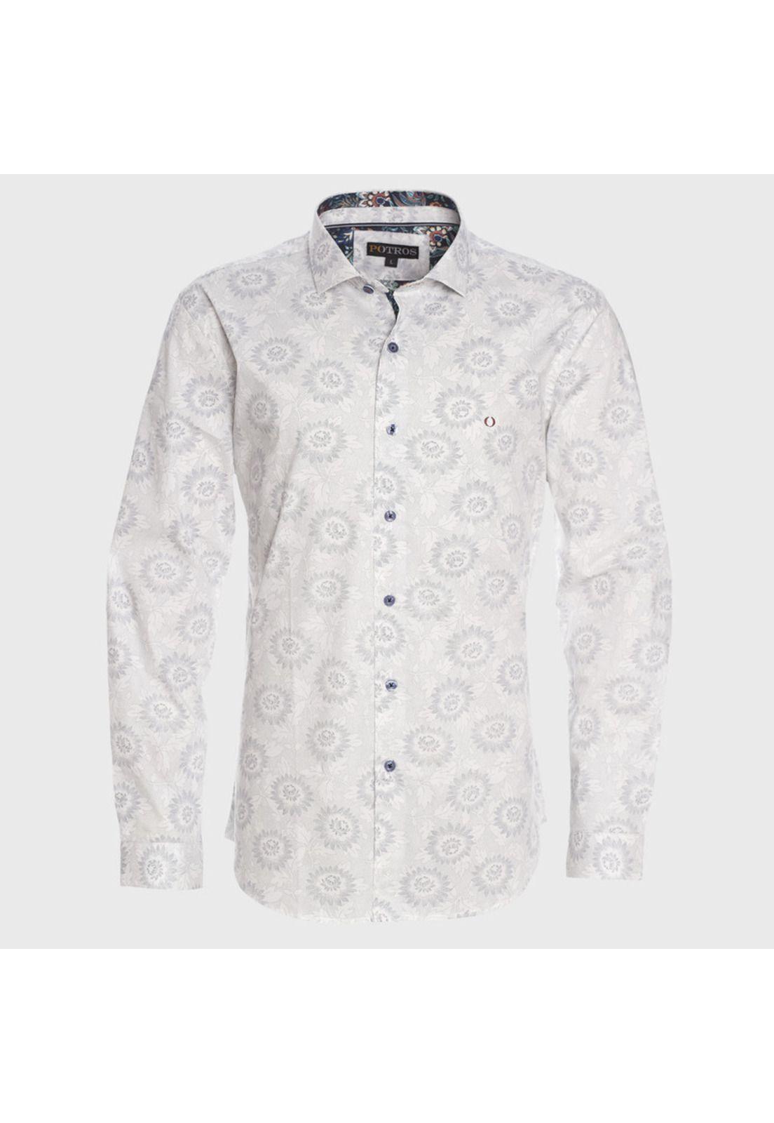 Camisa Estampada Algodón Spandex-0