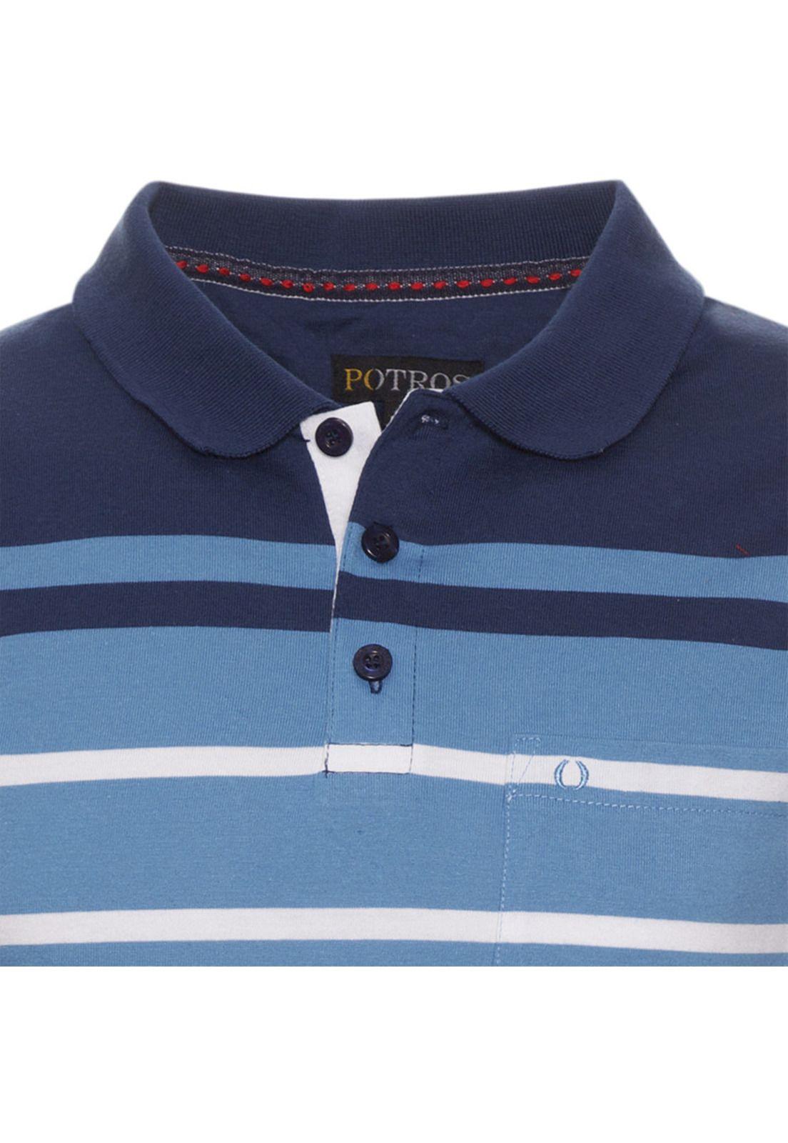 Polera Listada Cuello Camisero-3