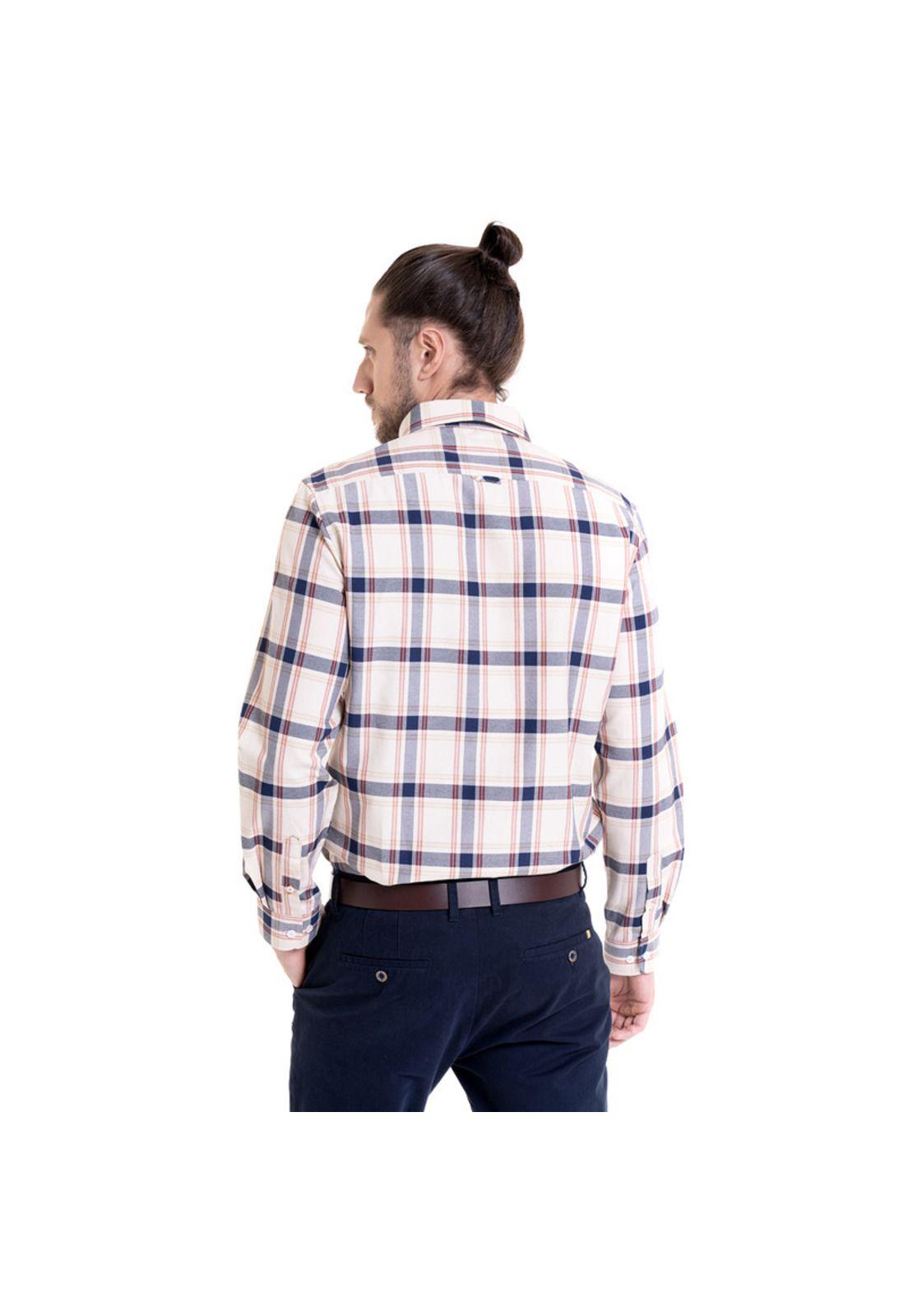 Camisa Oxford Fantasía Crema-1